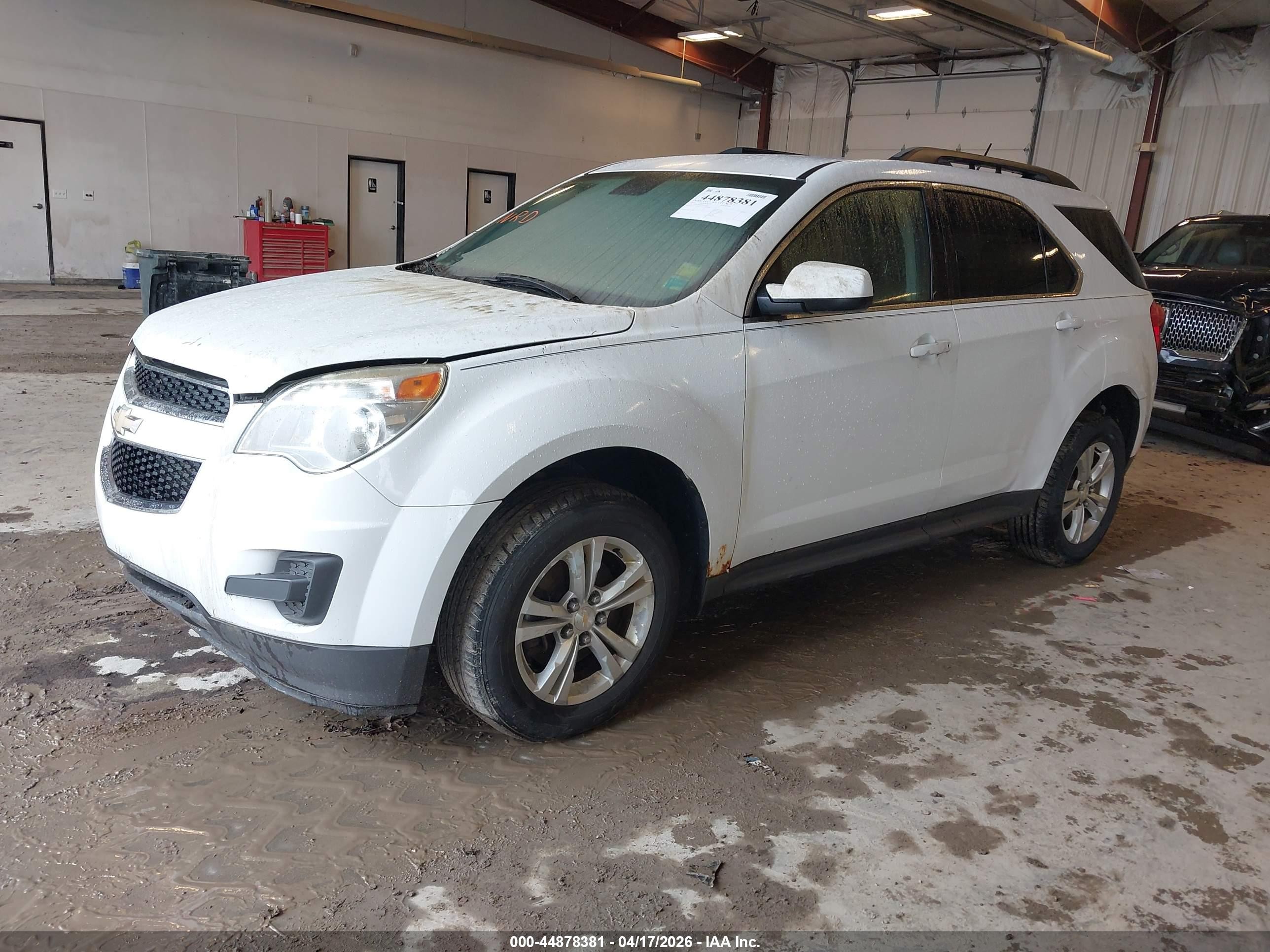 2015 Chevrolet Equinox 1lt White vin: 2GNALBEK0F6331010