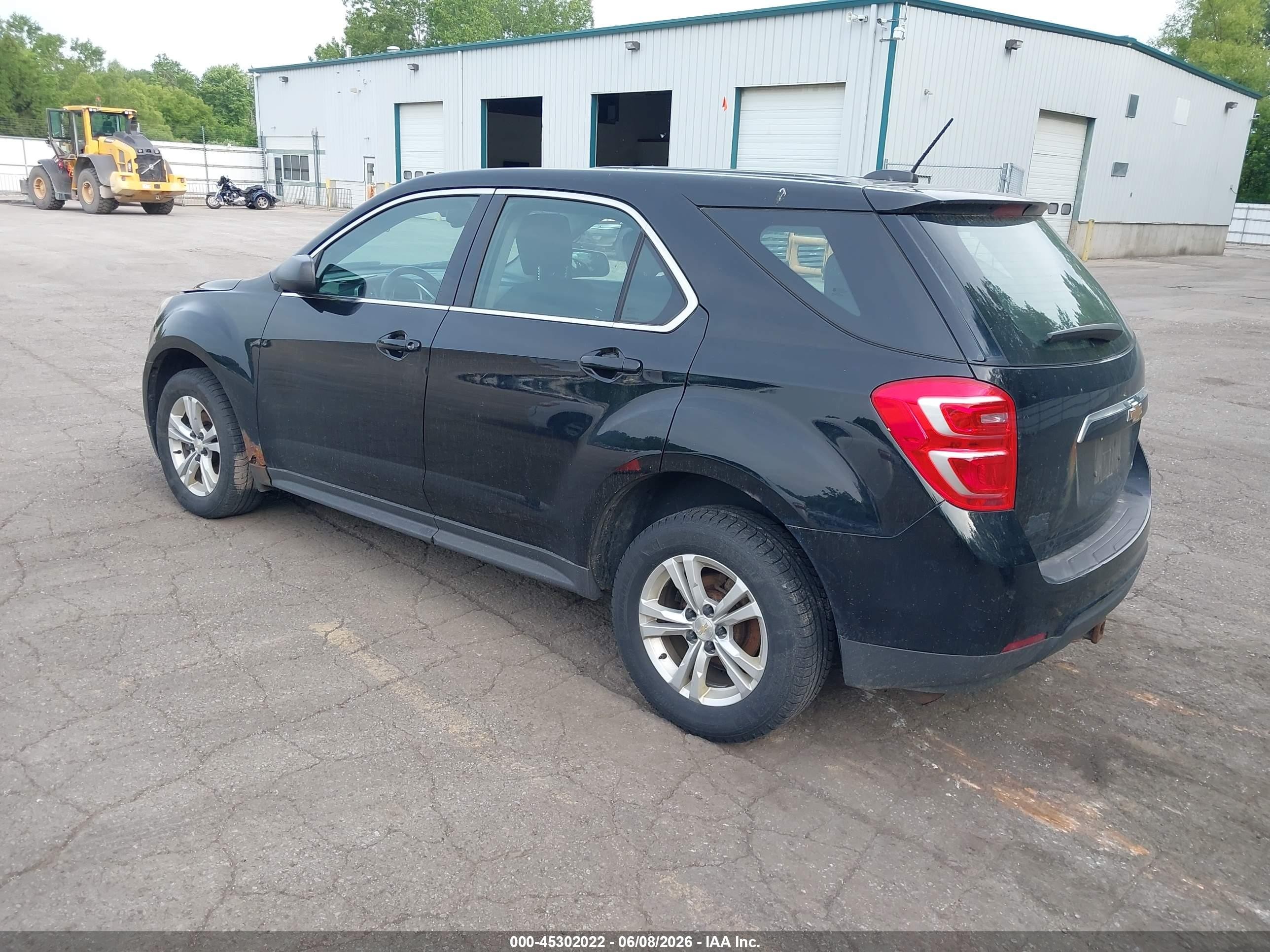 2016 Chevrolet Equinox Ls Black vin: 2GNALBEK0G6133030