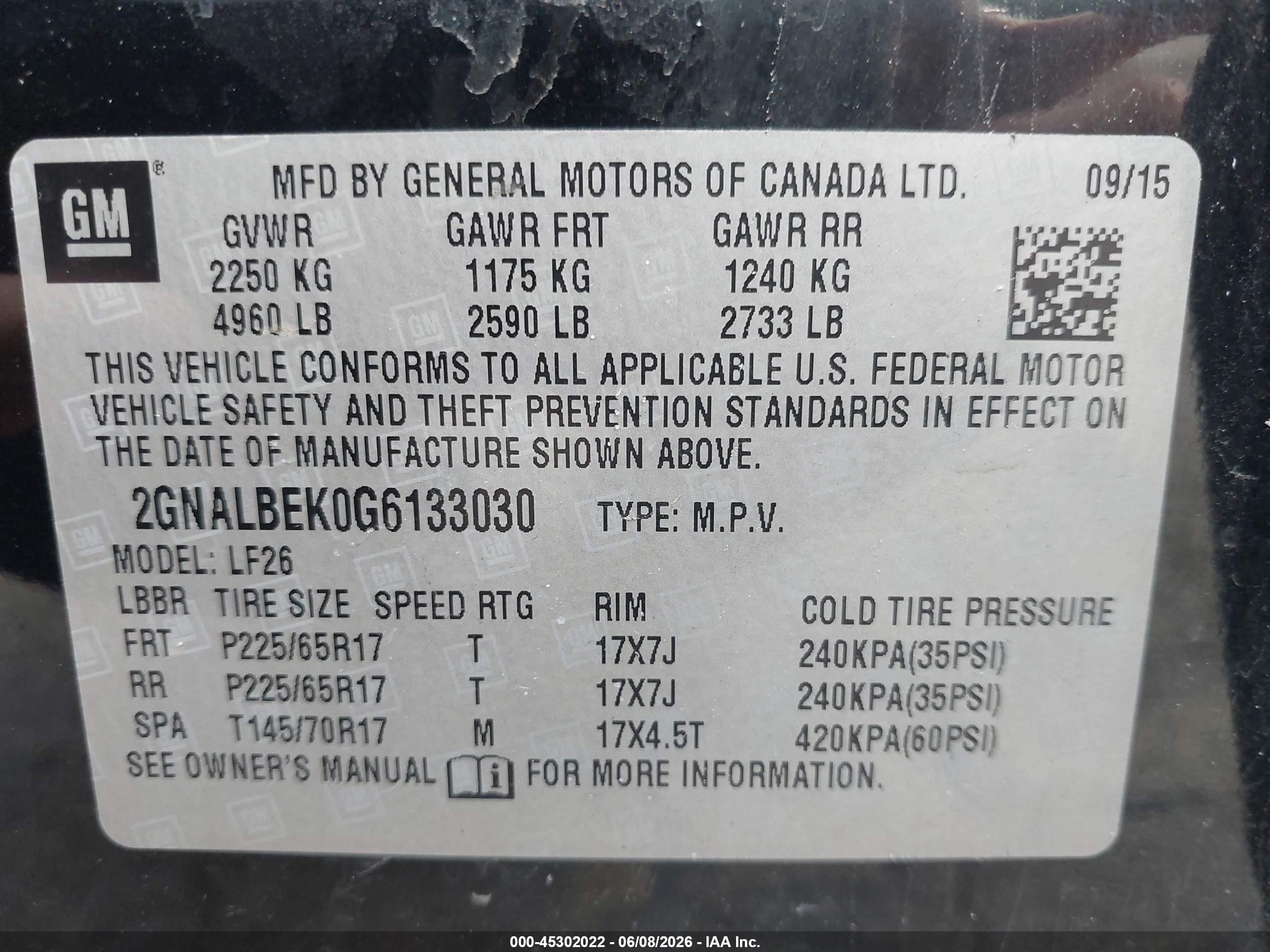 2016 Chevrolet Equinox Ls Black vin: 2GNALBEK0G6133030