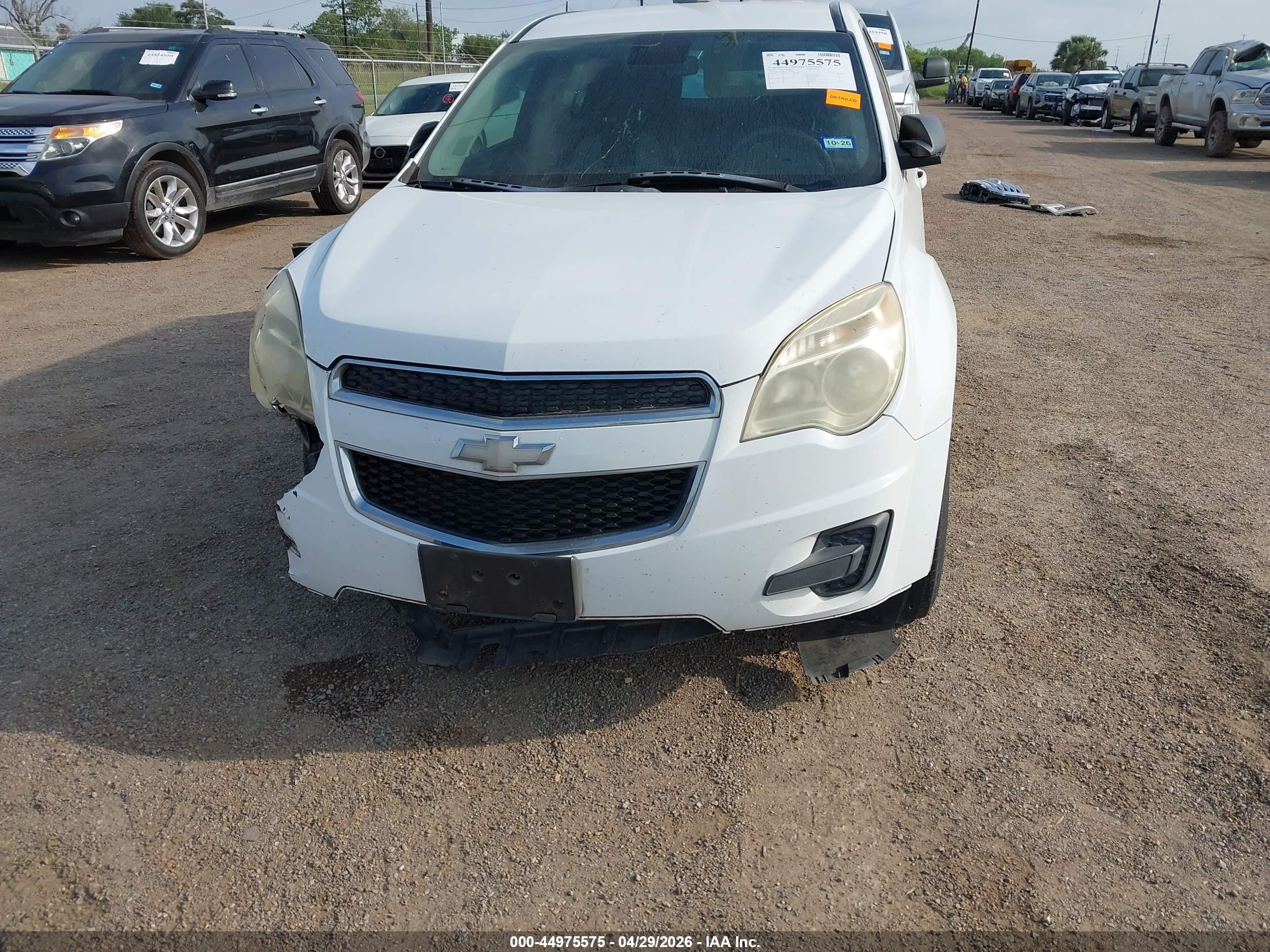 2012 Chevrolet Equinox Ls White vin: 2GNALBEK1C1113862