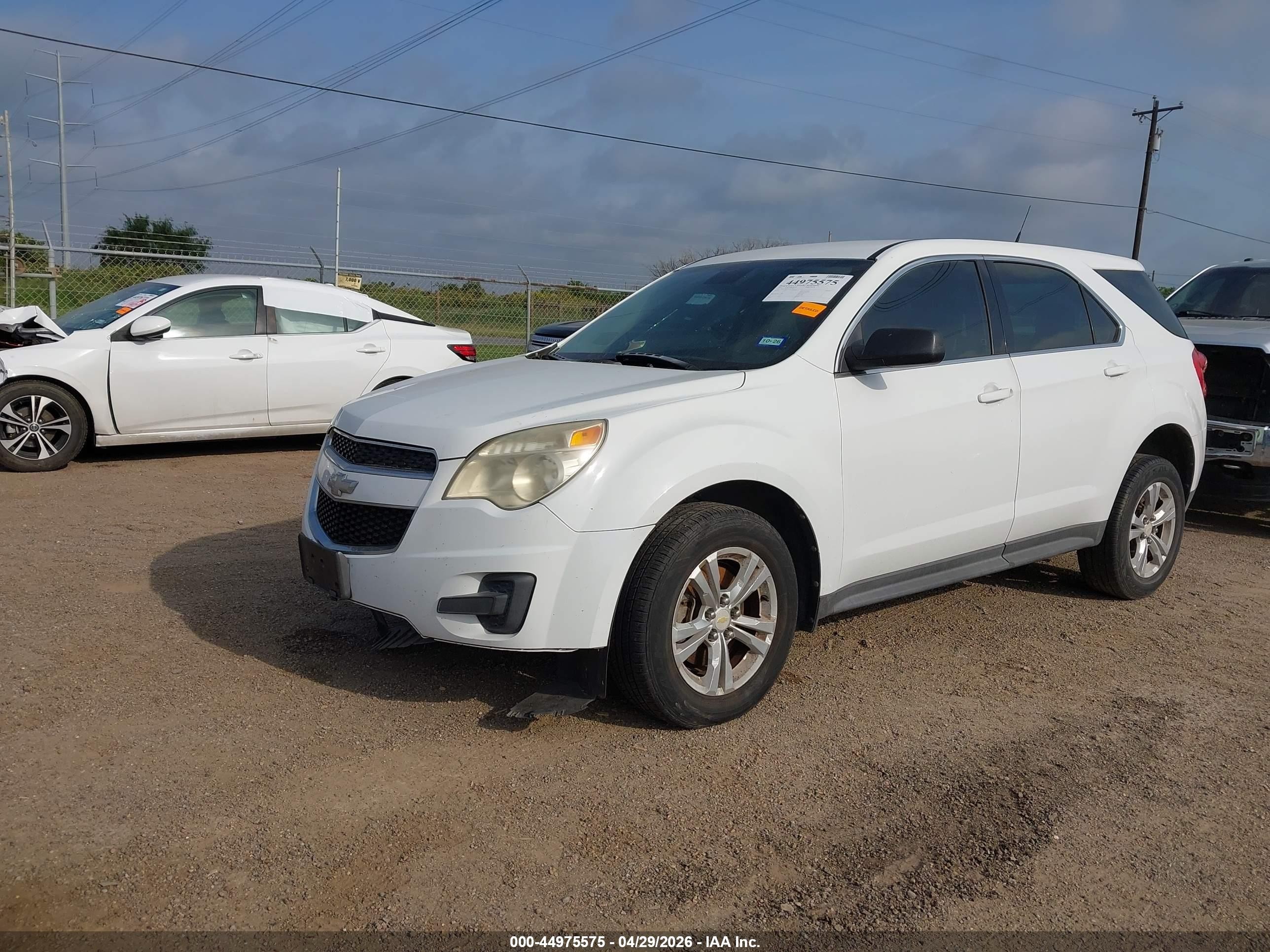 2012 Chevrolet Equinox Ls White vin: 2GNALBEK1C1113862