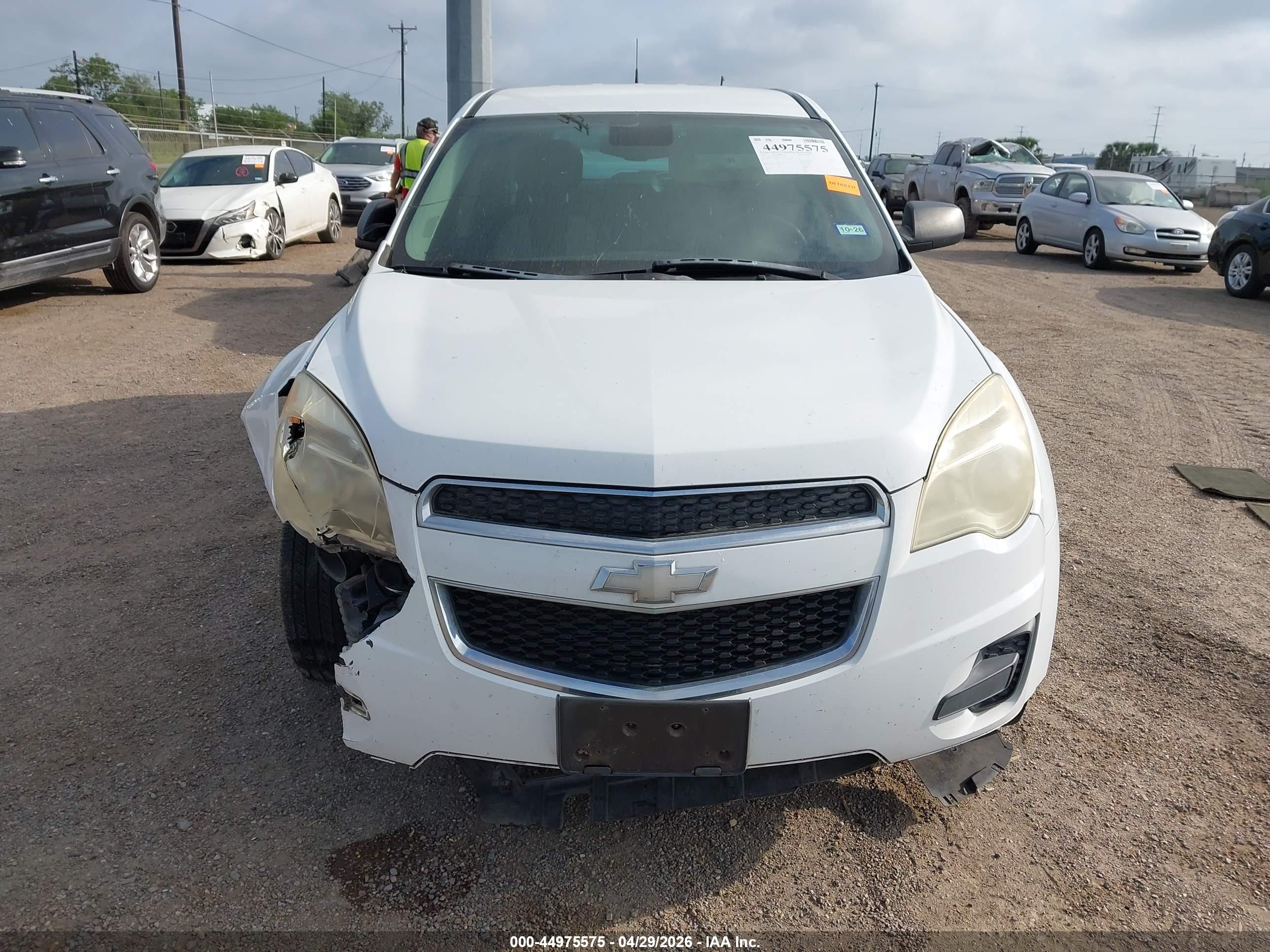 2012 Chevrolet Equinox Ls White vin: 2GNALBEK1C1113862