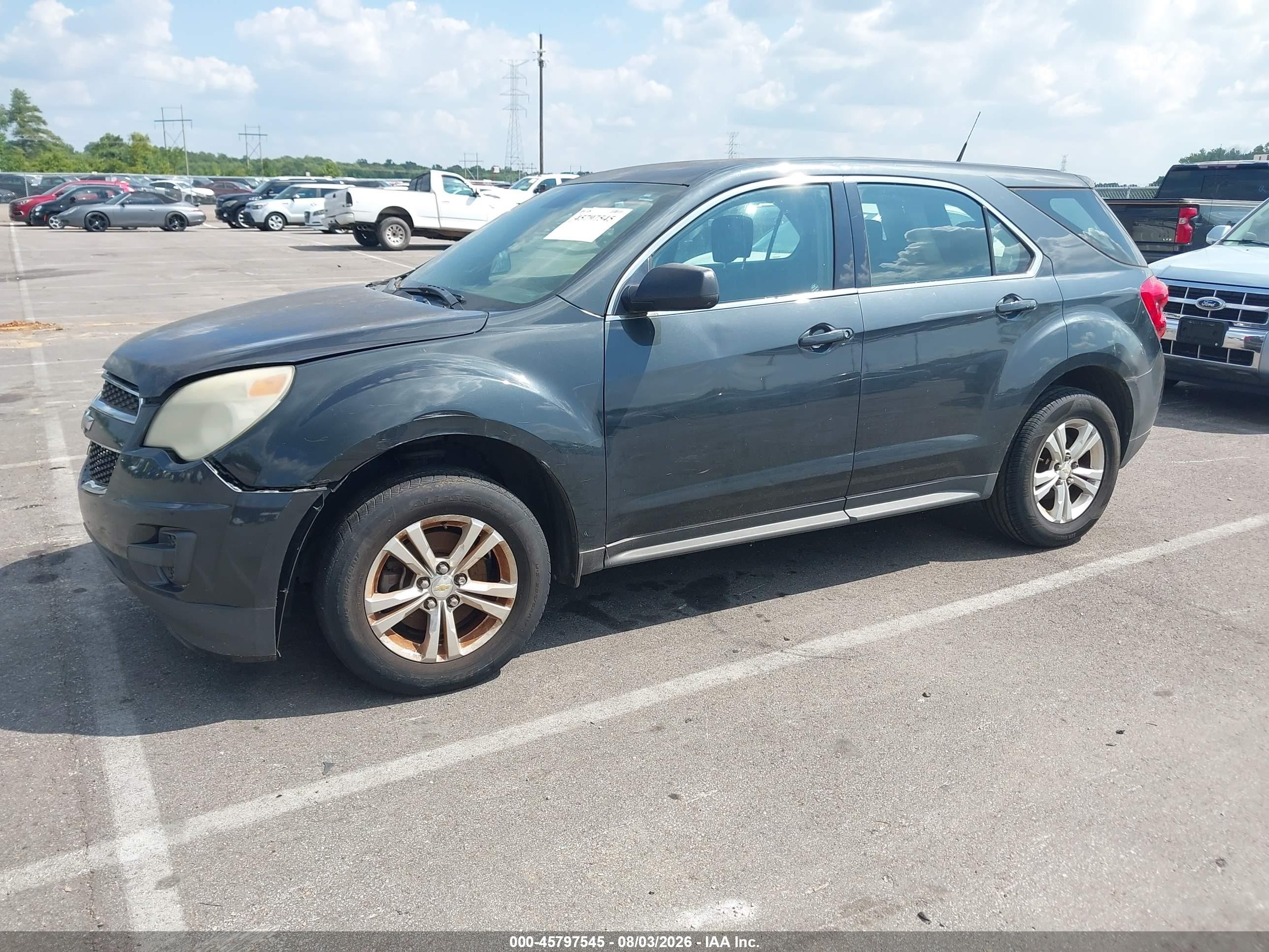 2012 Chevrolet Equinox Ls Gray vin: 2GNALBEK1C1214822