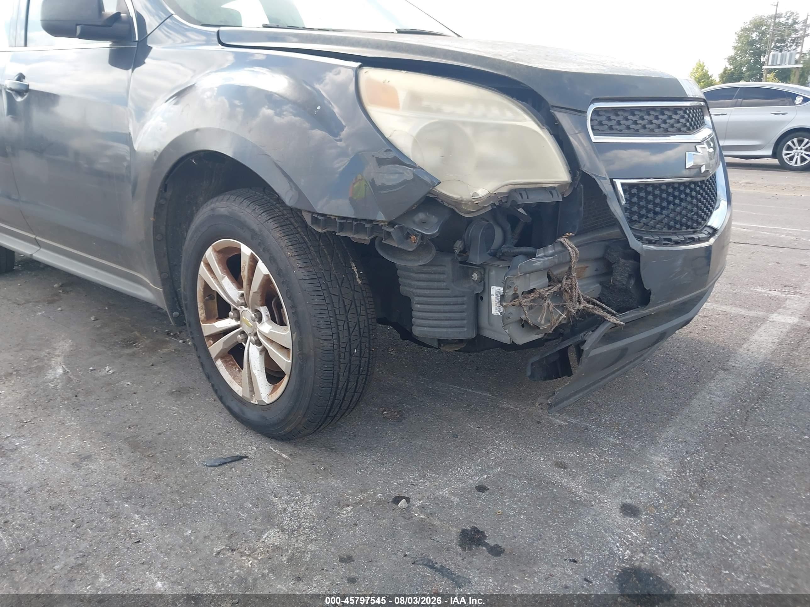 2012 Chevrolet Equinox Ls Gray vin: 2GNALBEK1C1214822