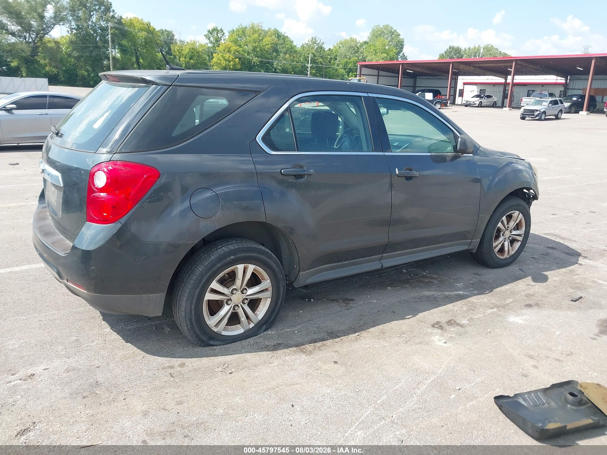 2012 Chevrolet Equinox Ls Gray vin: 2GNALBEK1C1214822