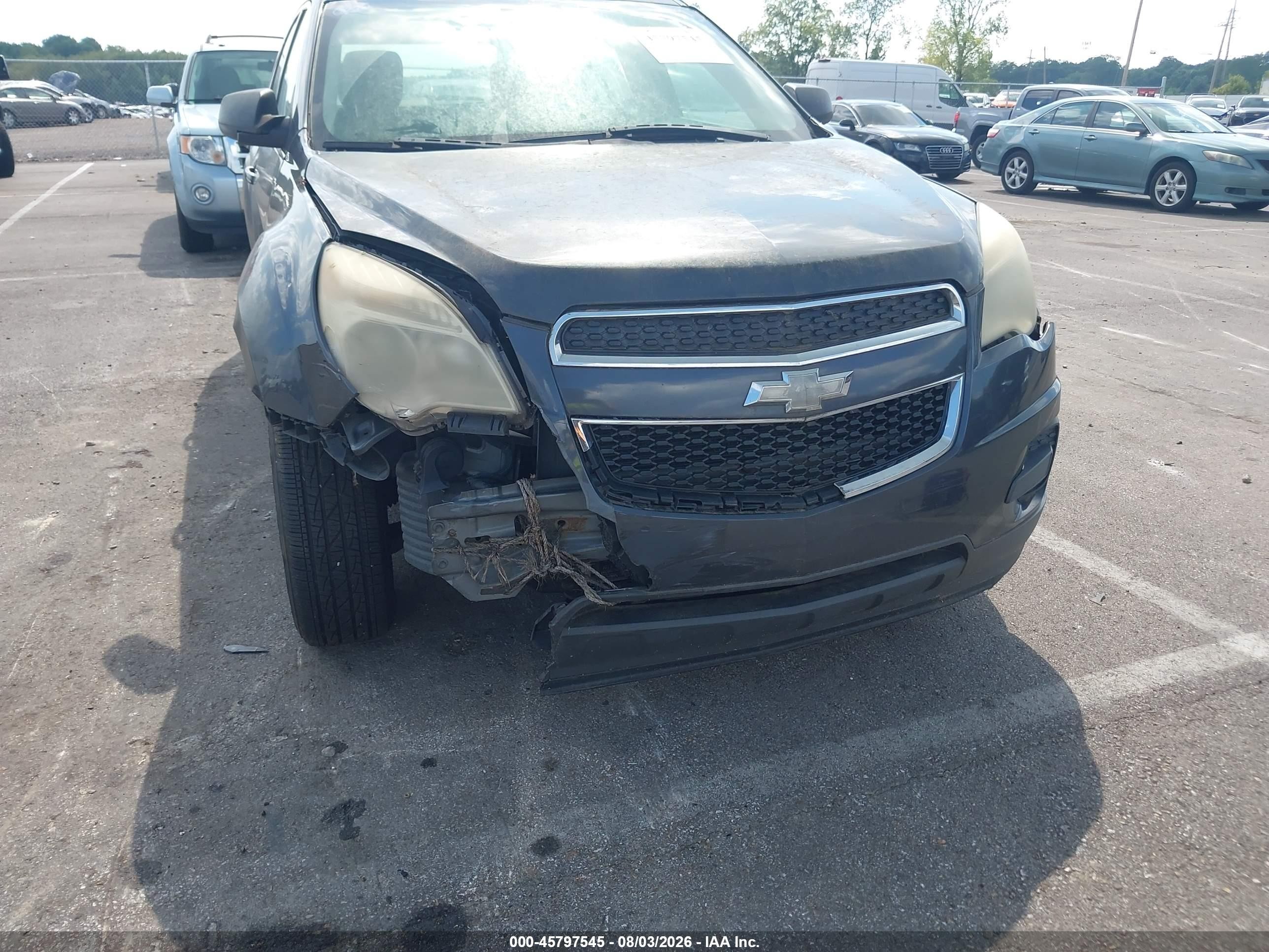 2012 Chevrolet Equinox Ls Gray vin: 2GNALBEK1C1214822