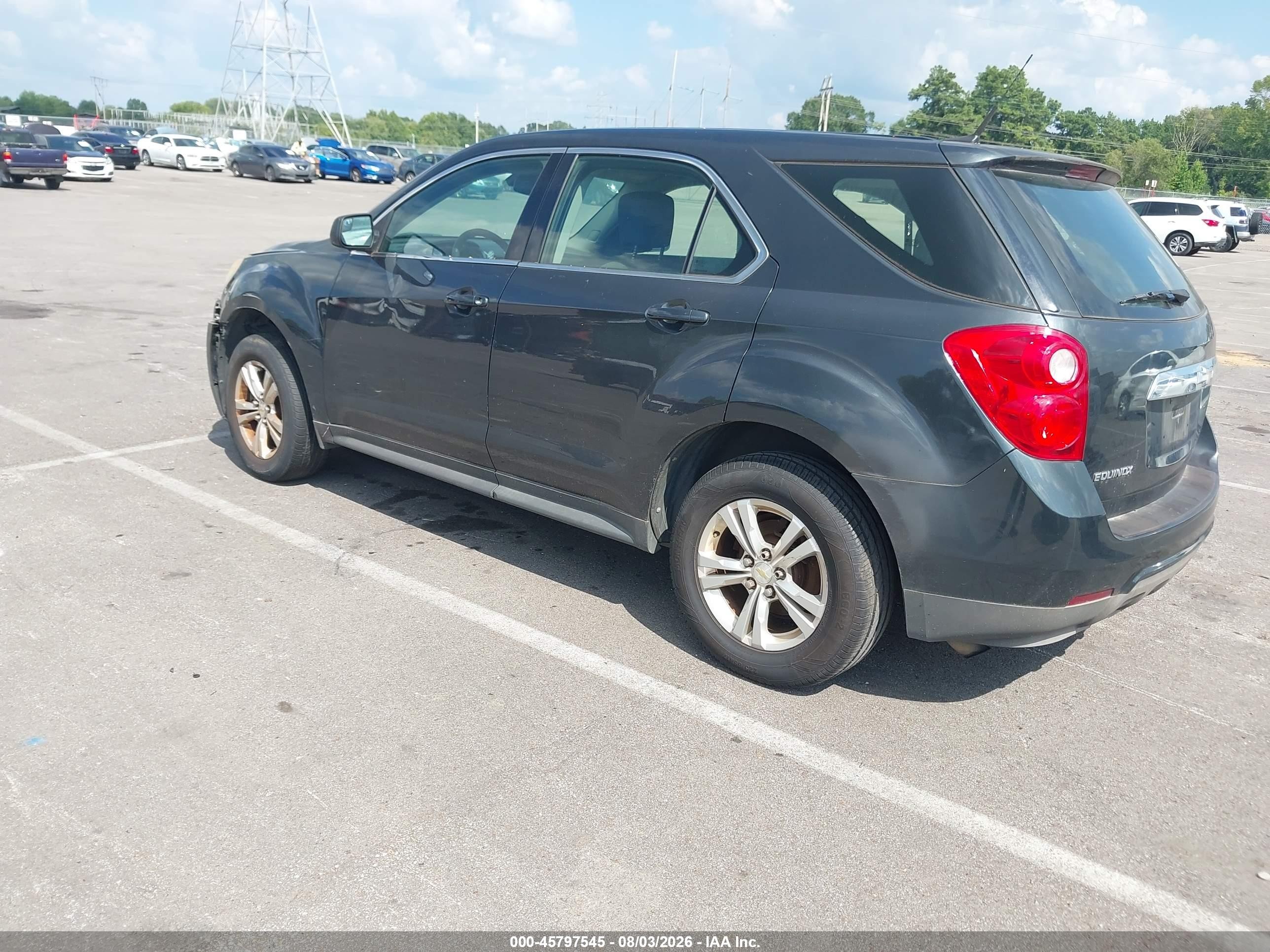 2012 Chevrolet Equinox Ls Gray vin: 2GNALBEK1C1214822