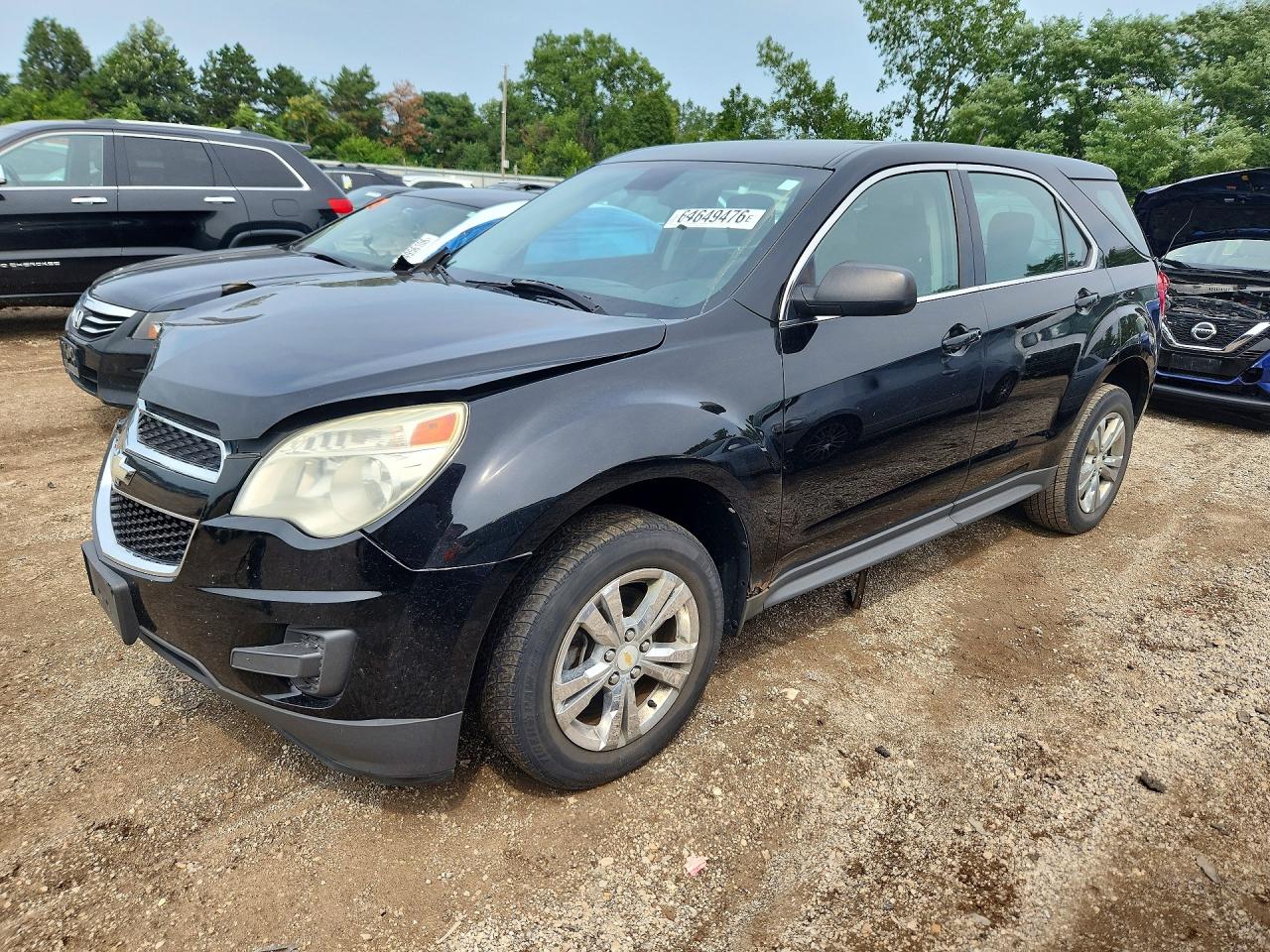 2012 Chevrolet Equinox Ls Black vin: 2GNALBEK1C1287673