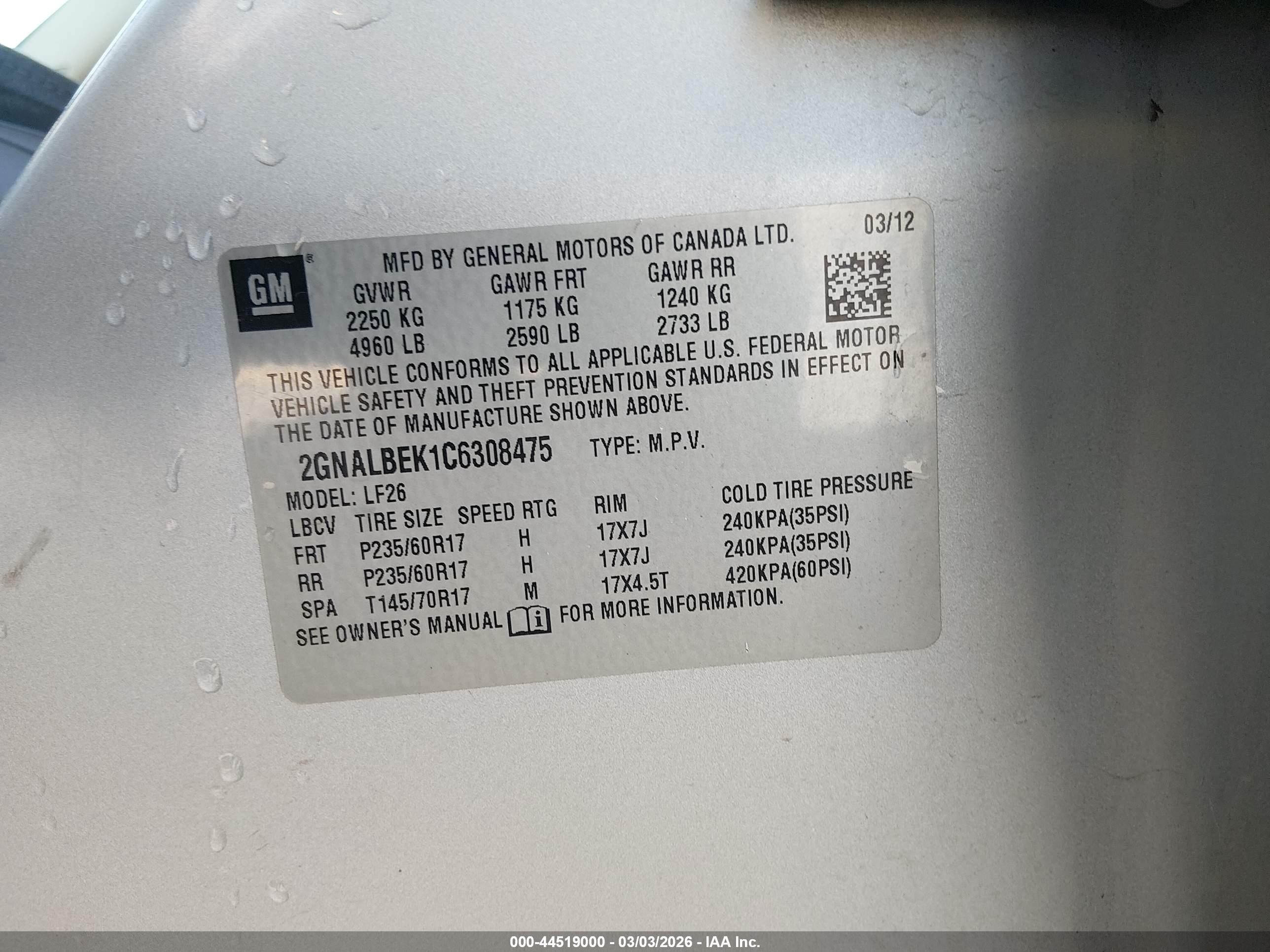 2012 Chevrolet Equinox Ls Серебряный vin: 2GNALBEK1C6308475