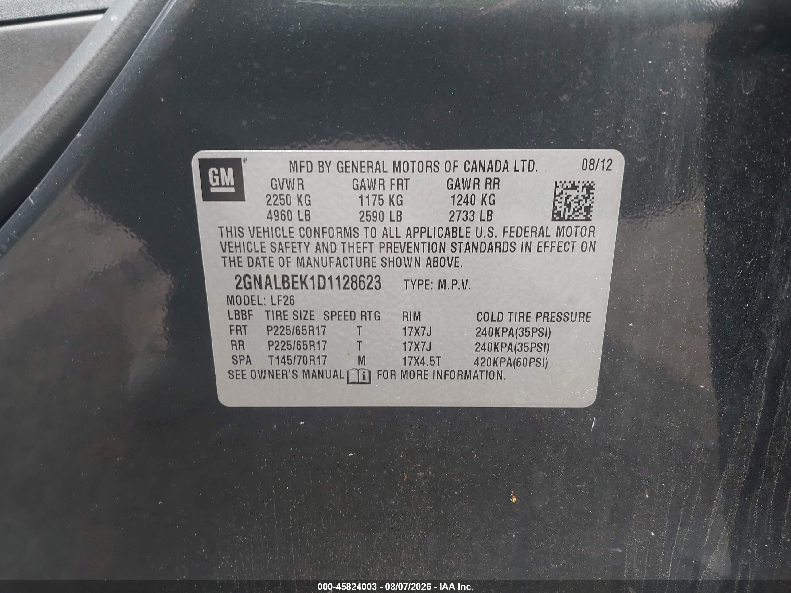 2013 Chevrolet Equinox Ls Dark Blue vin: 2GNALBEK1D1128623