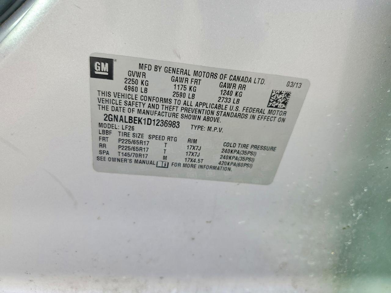 2013 Chevrolet Equinox Ls Silver vin: 2GNALBEK1D1236983