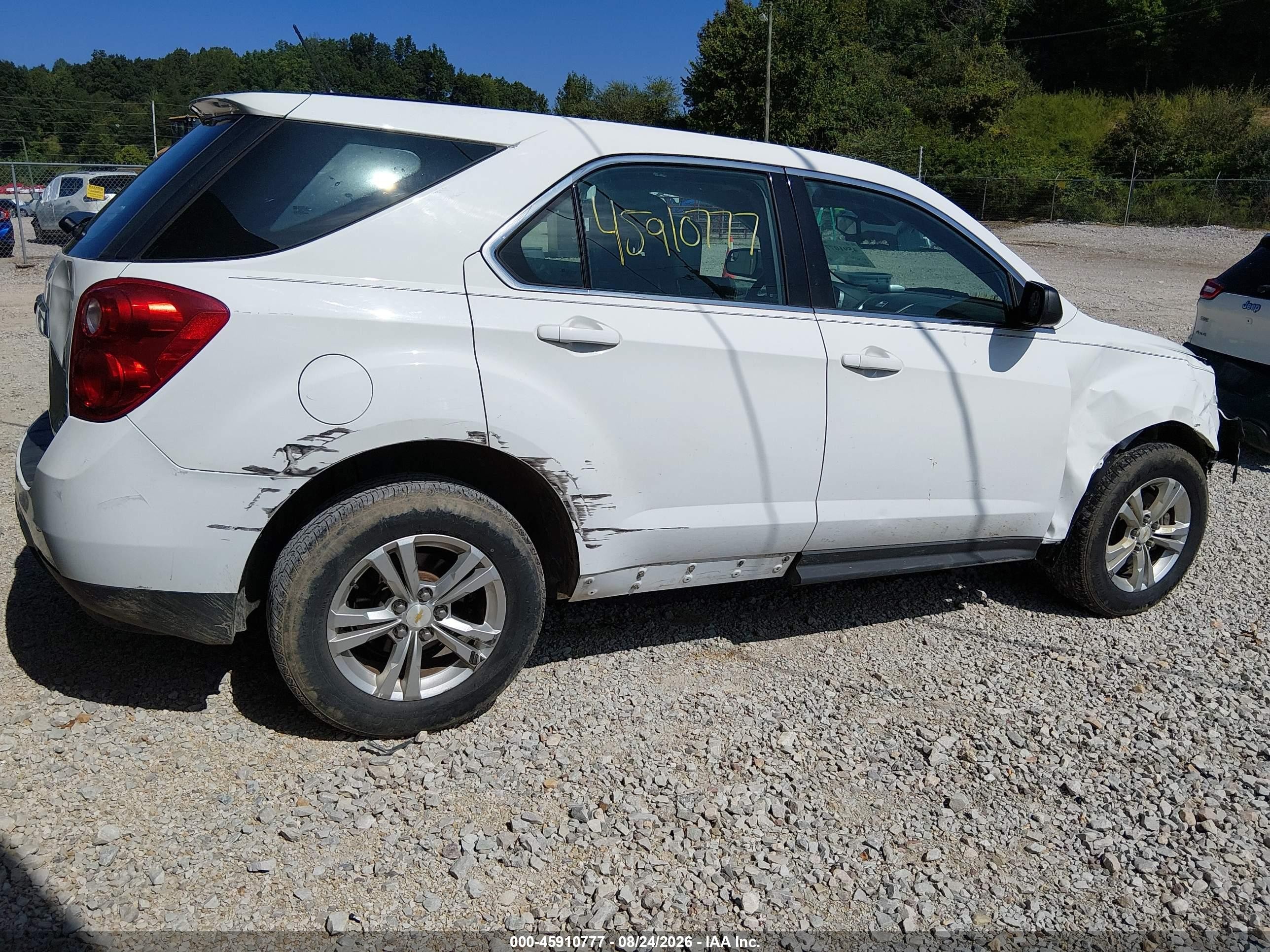2013 Chevrolet Equinox Ls White vin: 2GNALBEK1D6208751