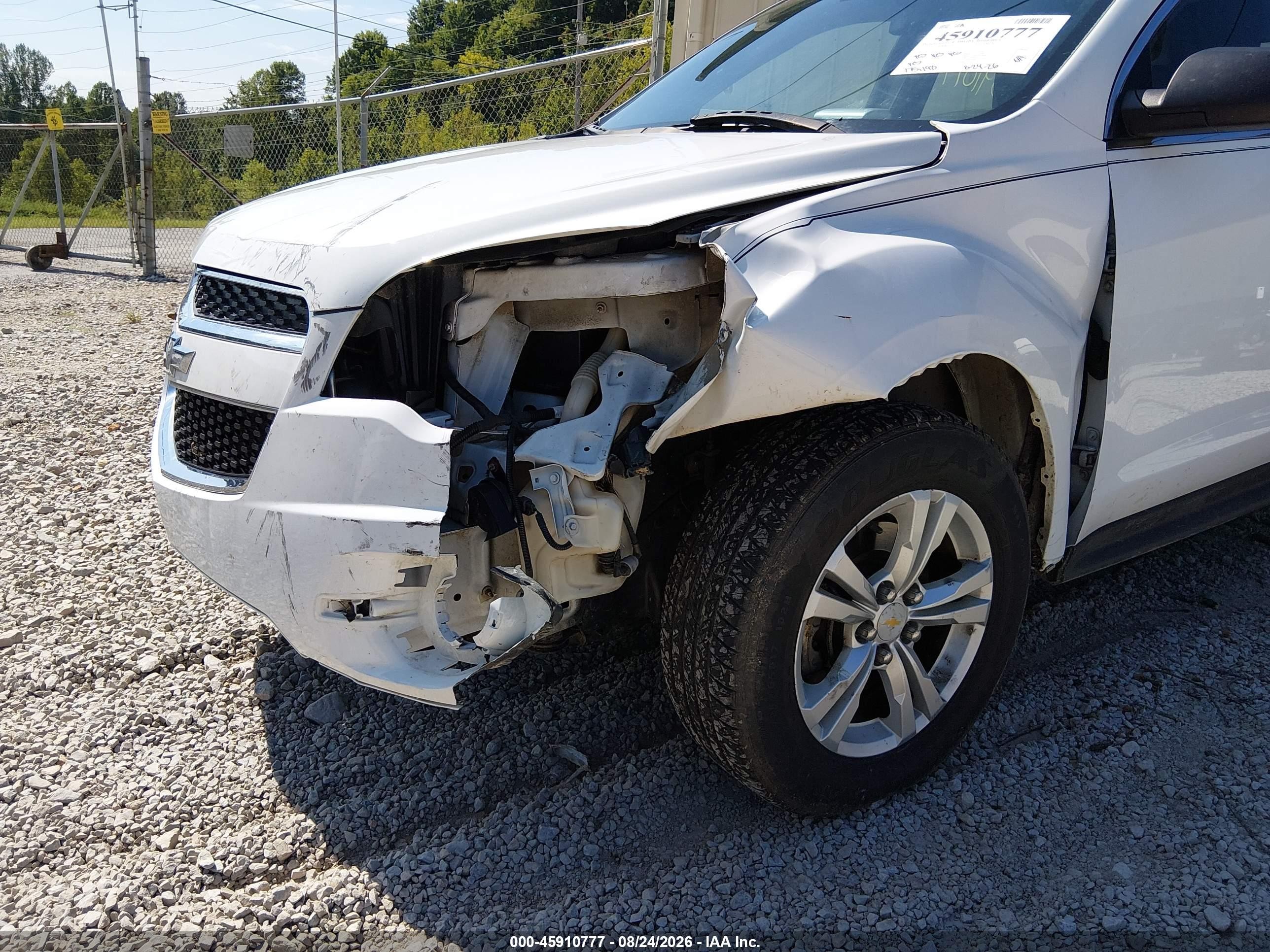 2013 Chevrolet Equinox Ls White vin: 2GNALBEK1D6208751