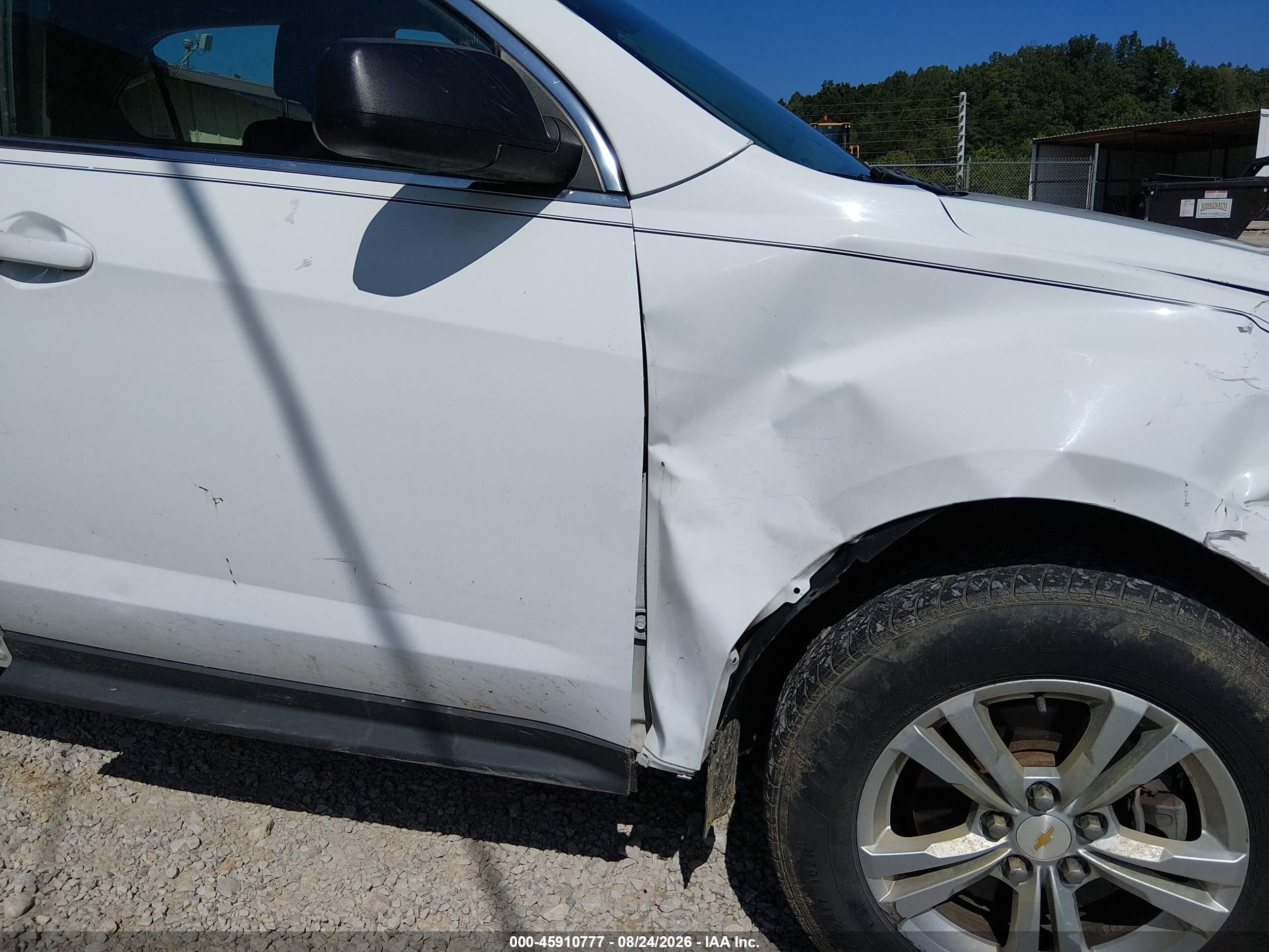 2013 Chevrolet Equinox Ls White vin: 2GNALBEK1D6208751
