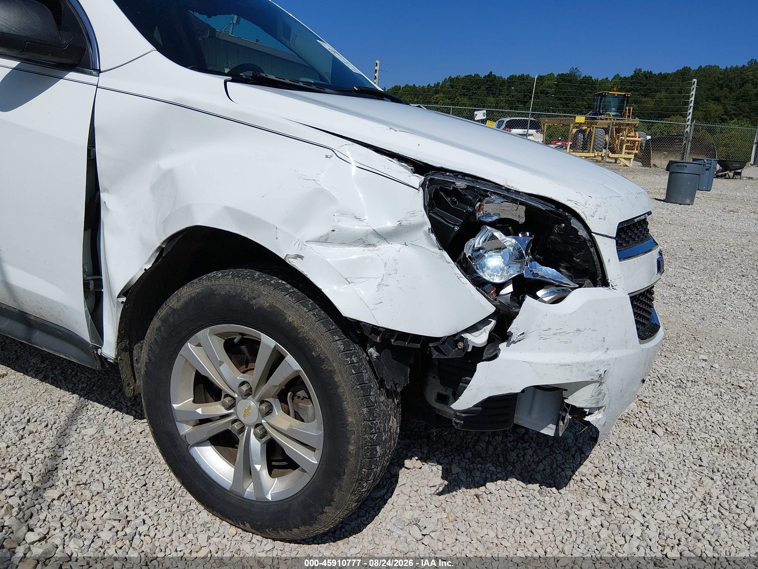 2013 Chevrolet Equinox Ls White vin: 2GNALBEK1D6208751