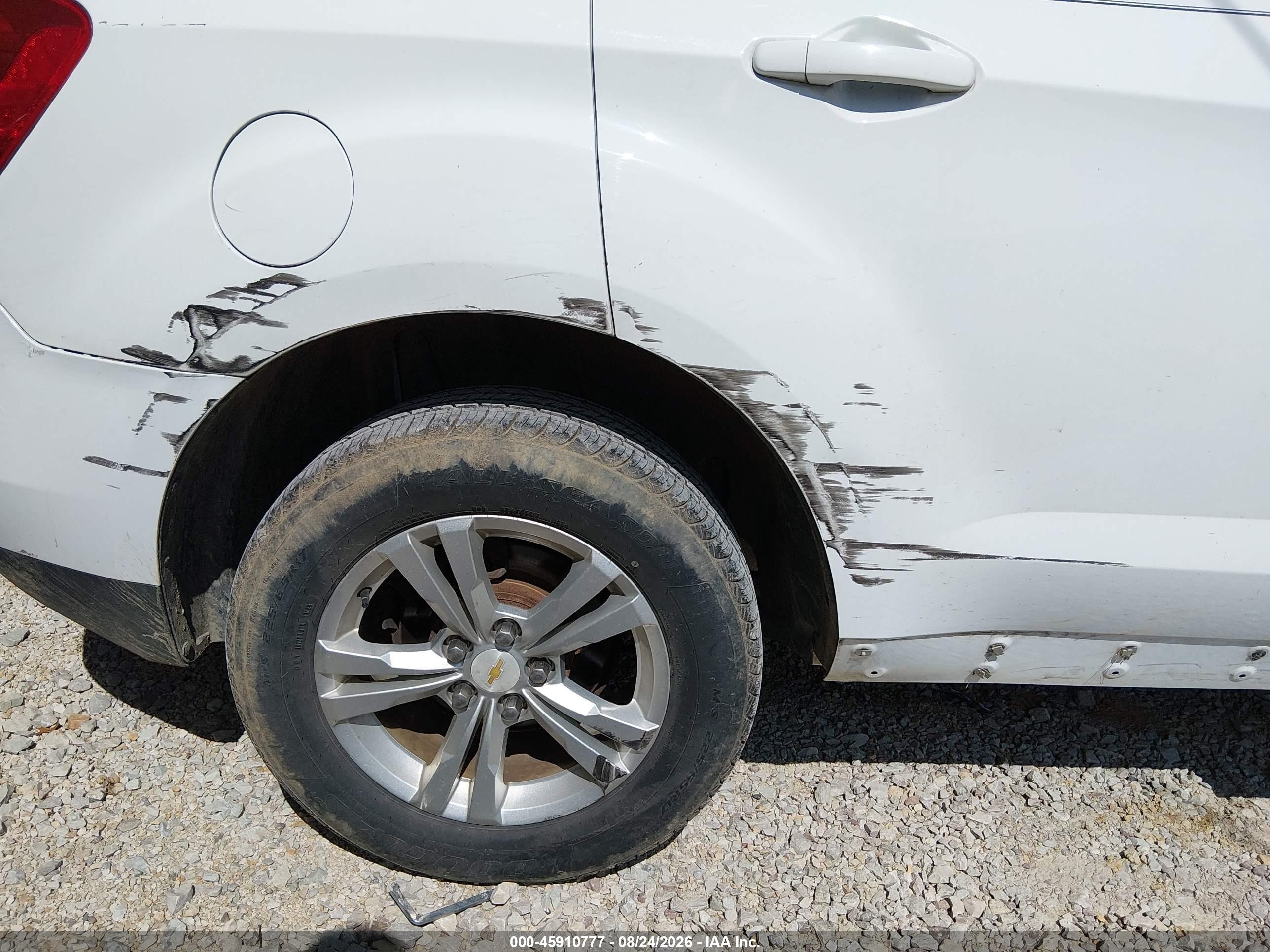 2013 Chevrolet Equinox Ls White vin: 2GNALBEK1D6208751