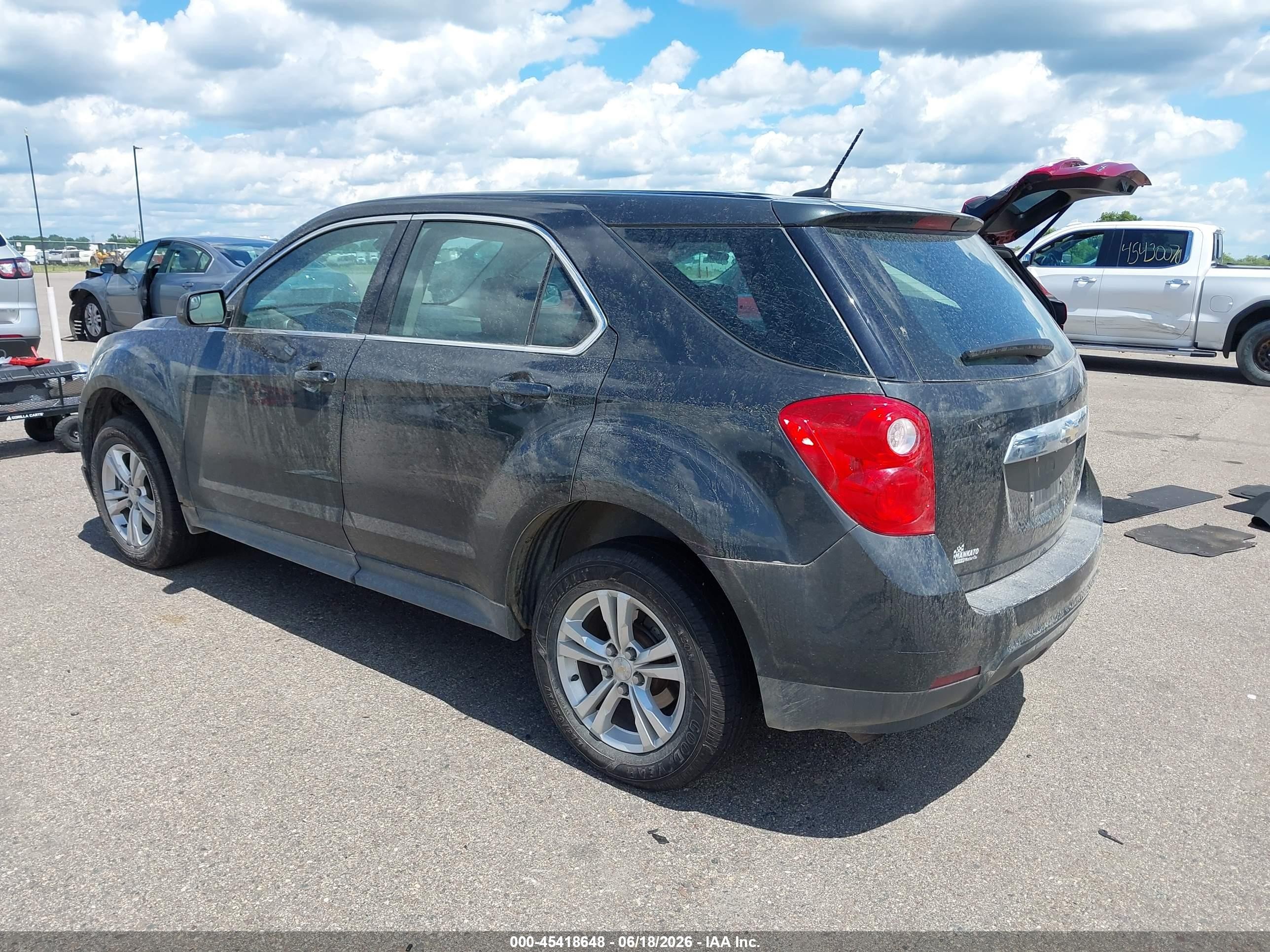 2013 Chevrolet Equinox Ls Gray vin: 2GNALBEK1D6312012