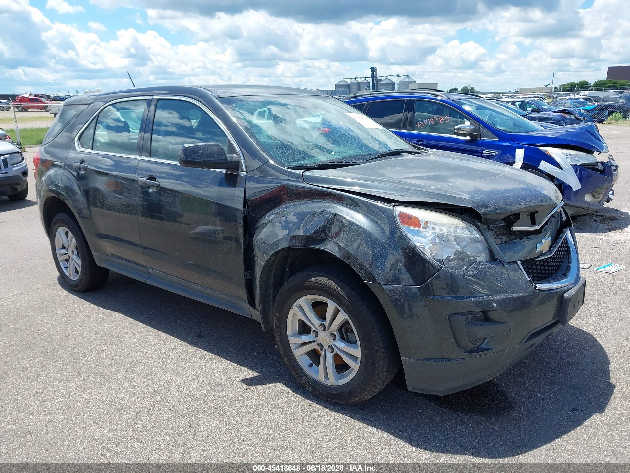 2013 Chevrolet Equinox Ls Gray vin: 2GNALBEK1D6312012