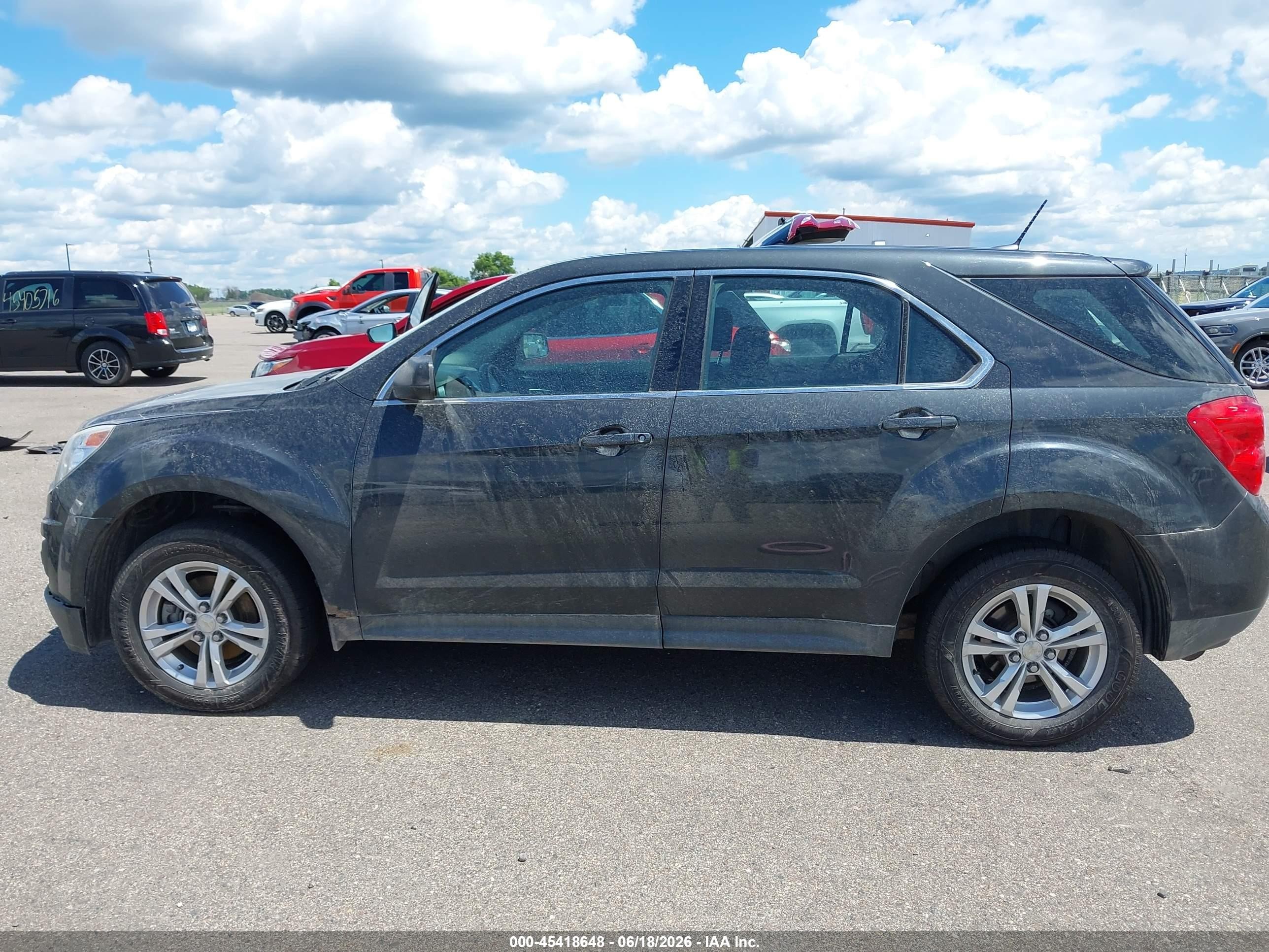 2013 Chevrolet Equinox Ls Gray vin: 2GNALBEK1D6312012