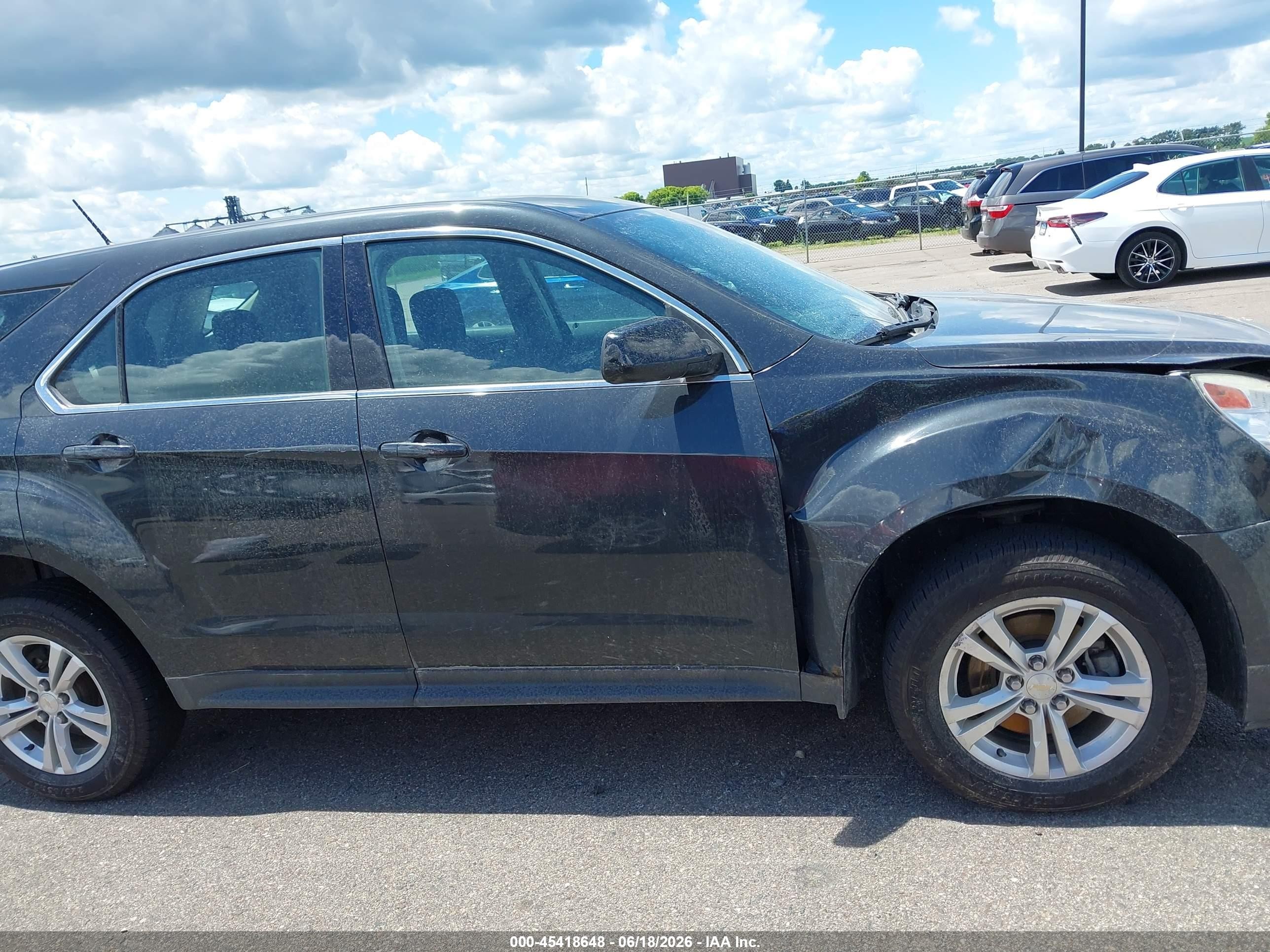 2013 Chevrolet Equinox Ls Gray vin: 2GNALBEK1D6312012