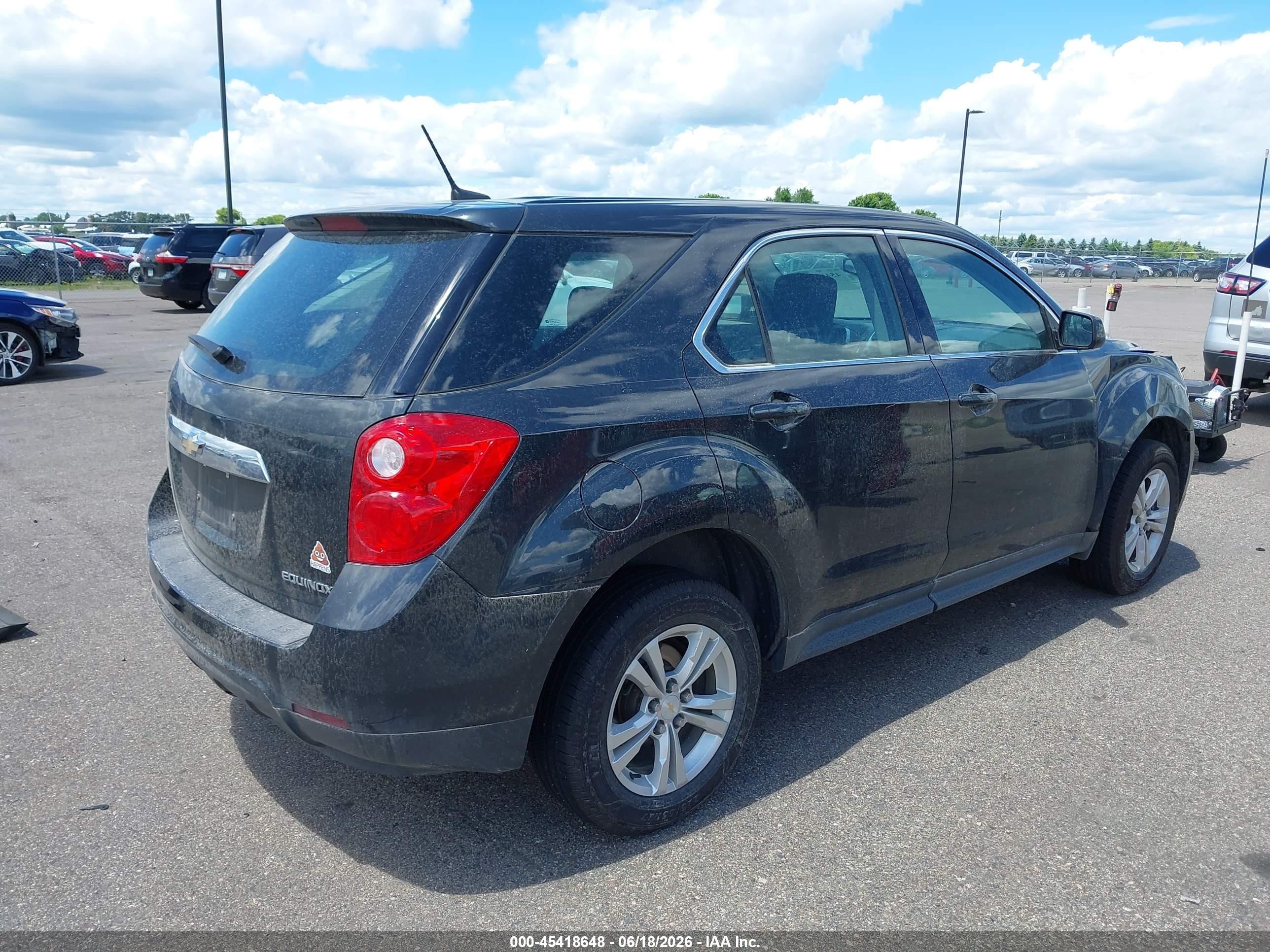 2013 Chevrolet Equinox Ls Gray vin: 2GNALBEK1D6312012