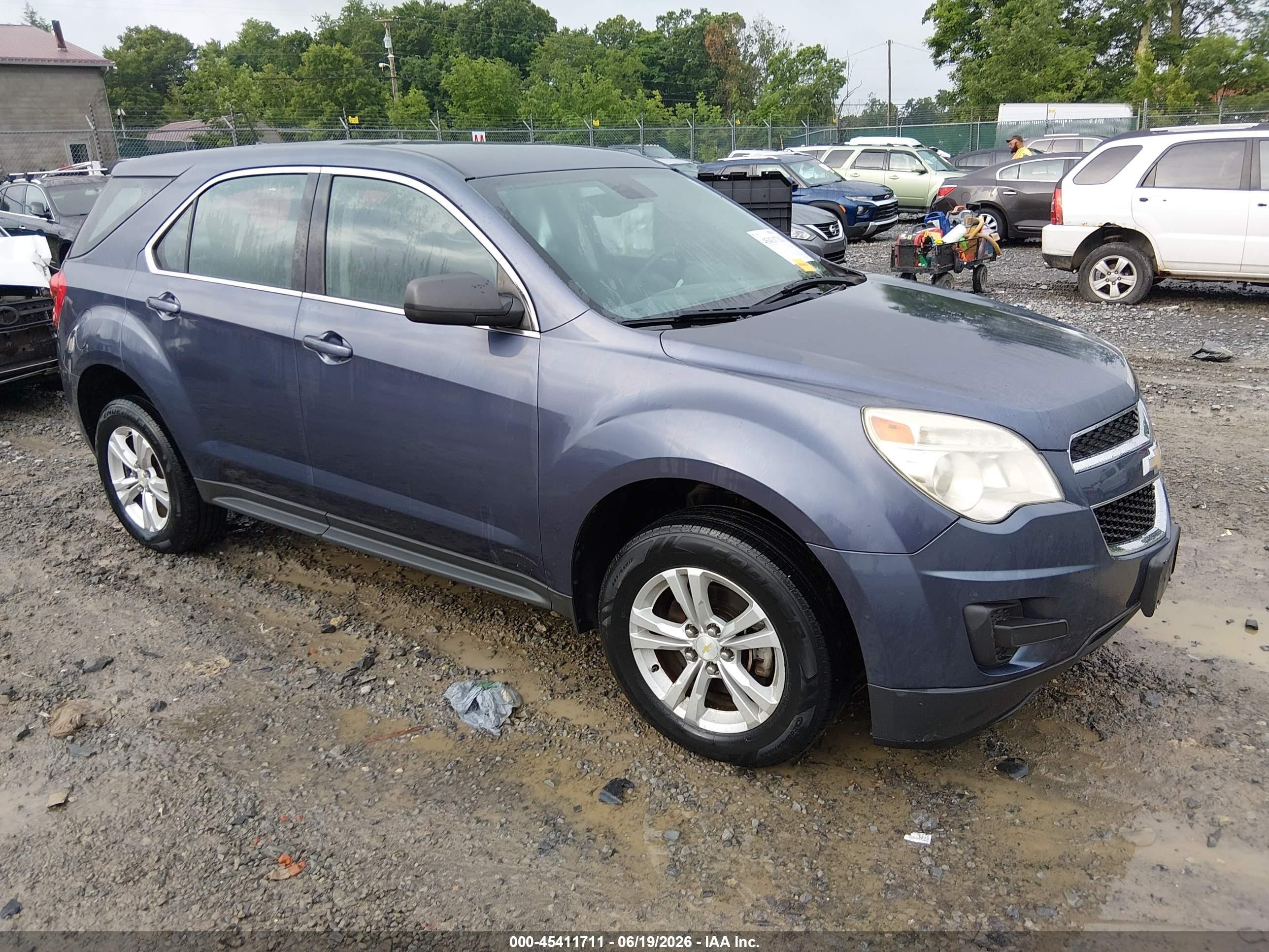 2013 Chevrolet Equinox Ls Blue vin: 2GNALBEK1D6419299