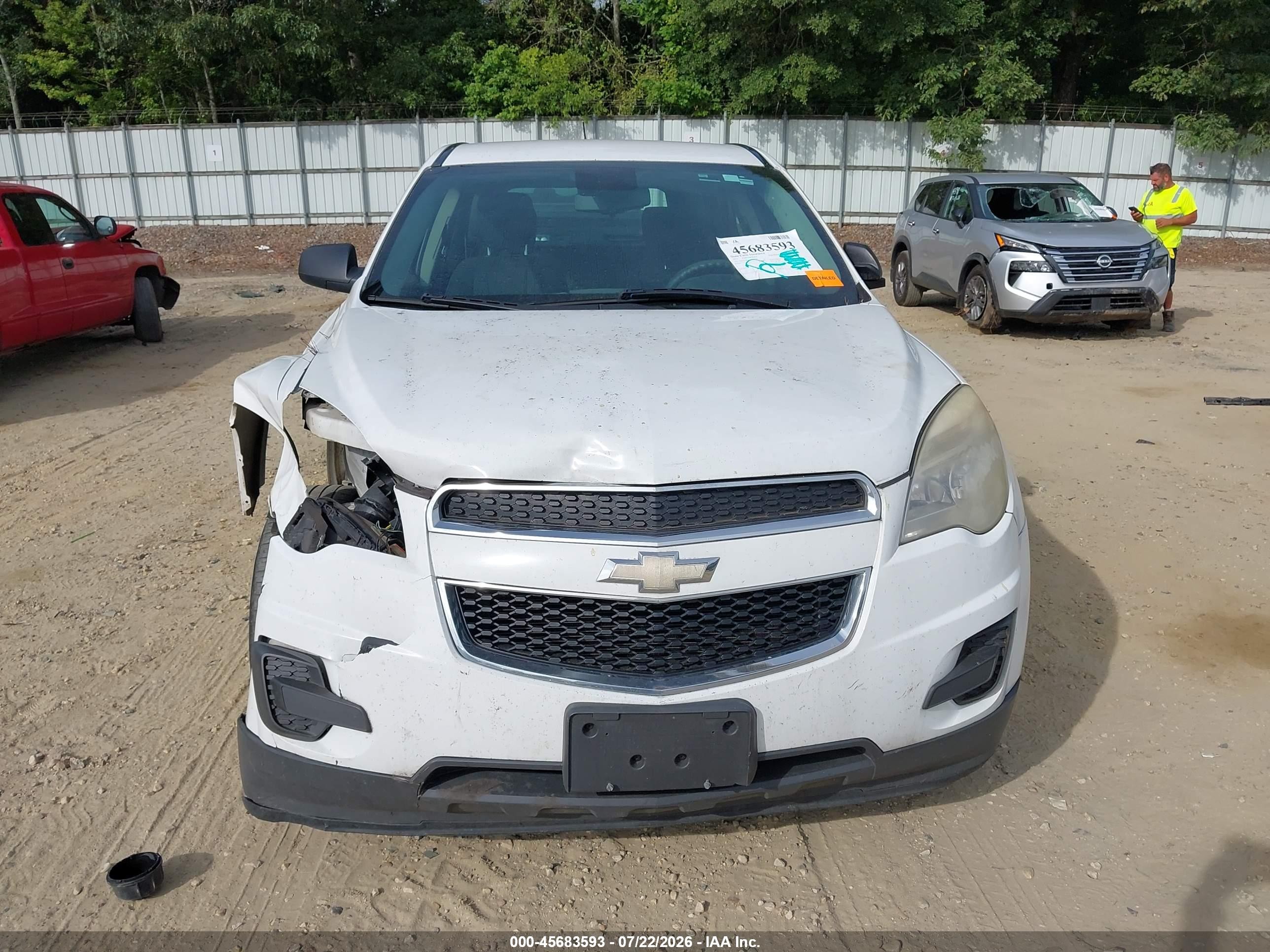 2013 Chevrolet Equinox Ls White vin: 2GNALBEK1D6432750