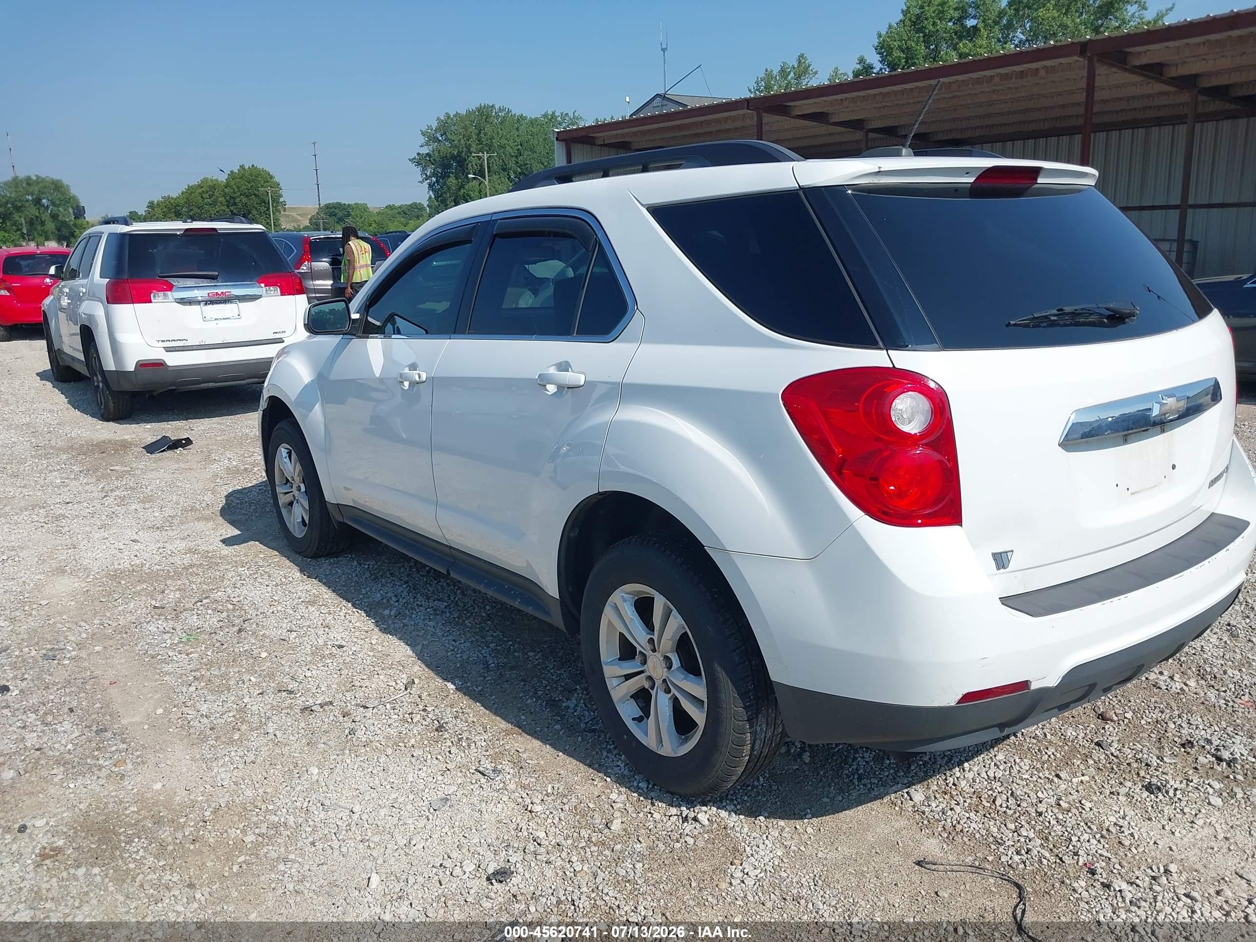 2015 Chevrolet Equinox Lt White vin: 2GNALBEK1F6217825