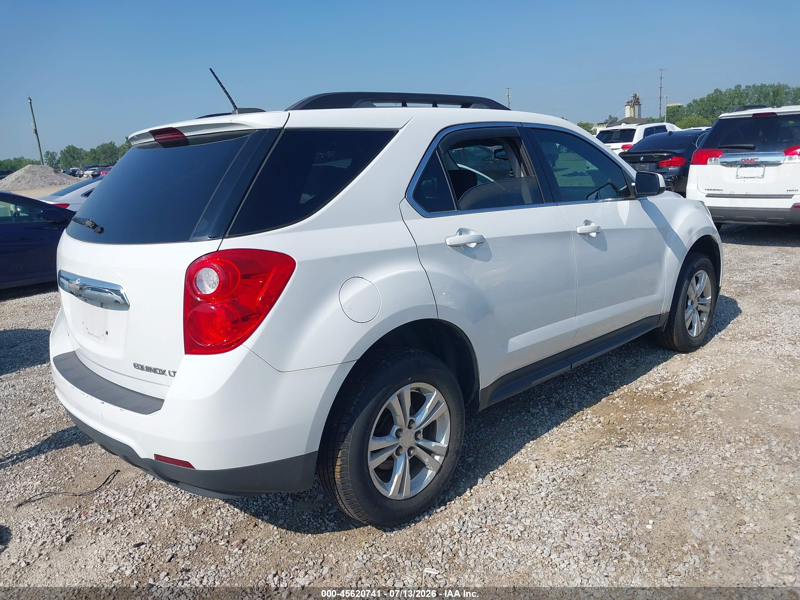 2015 Chevrolet Equinox Lt White vin: 2GNALBEK1F6217825