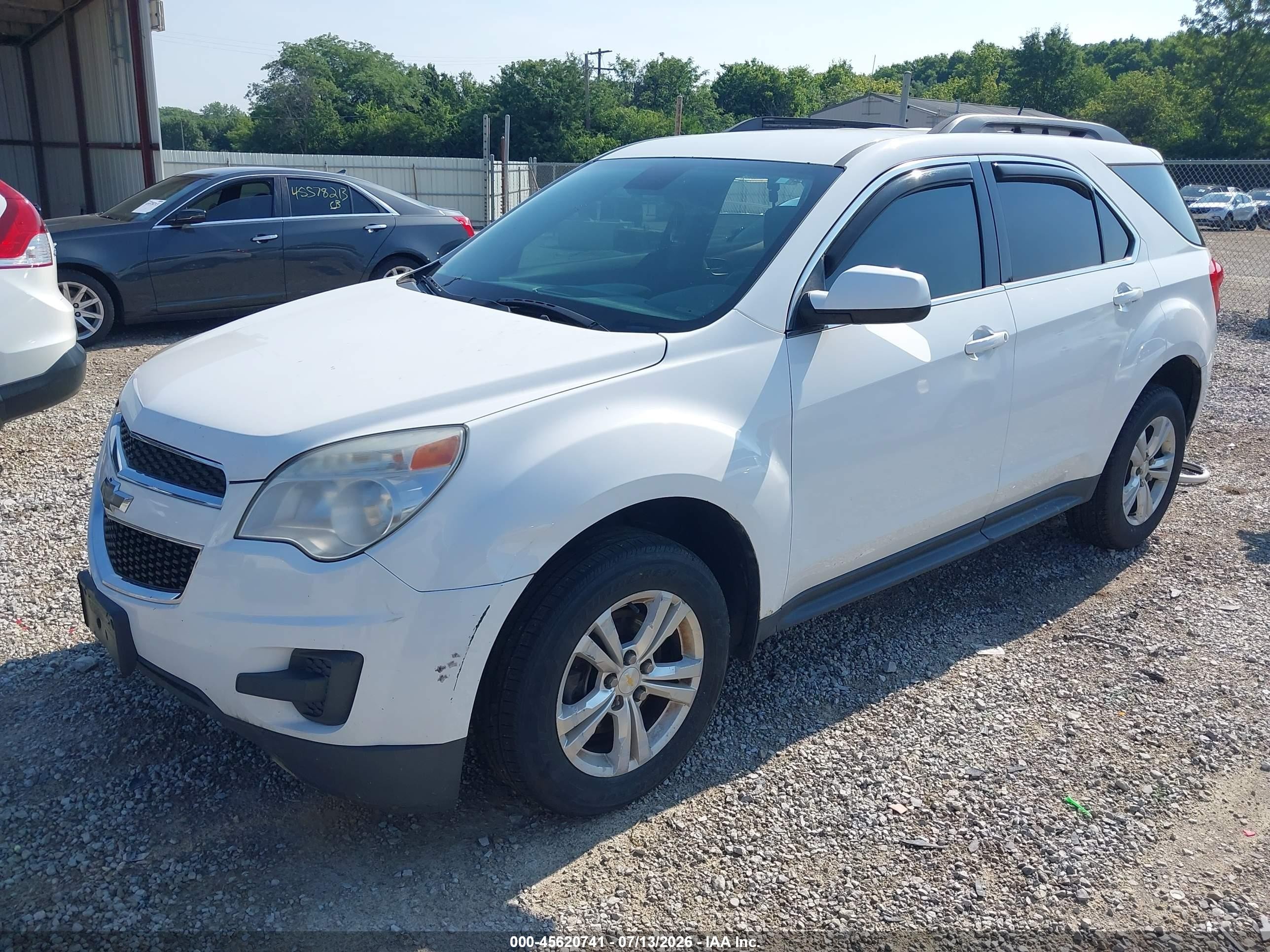 2015 Chevrolet Equinox Lt White vin: 2GNALBEK1F6217825