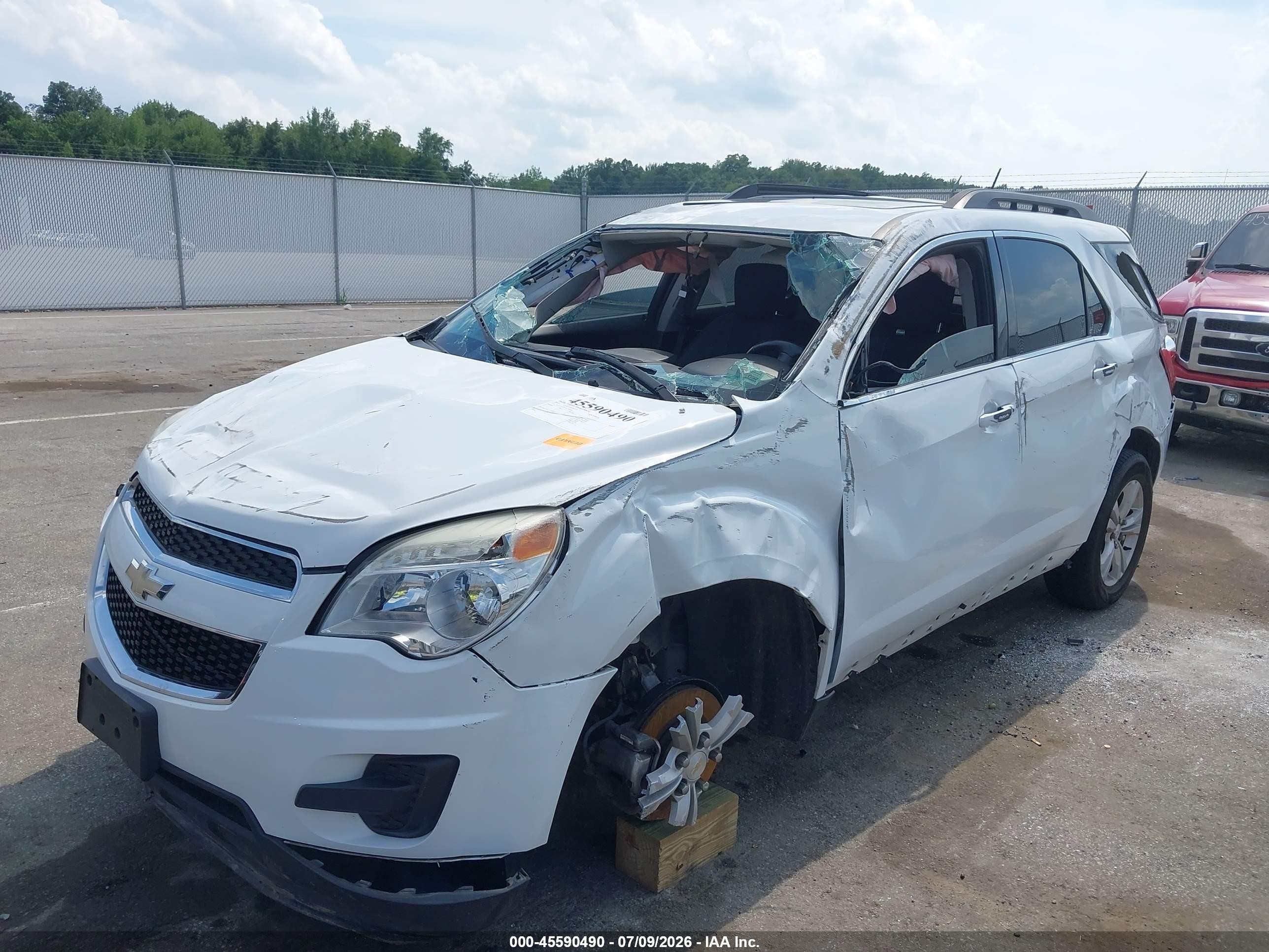 2015 Chevrolet Equinox Lt White vin: 2GNALBEK1F6384069