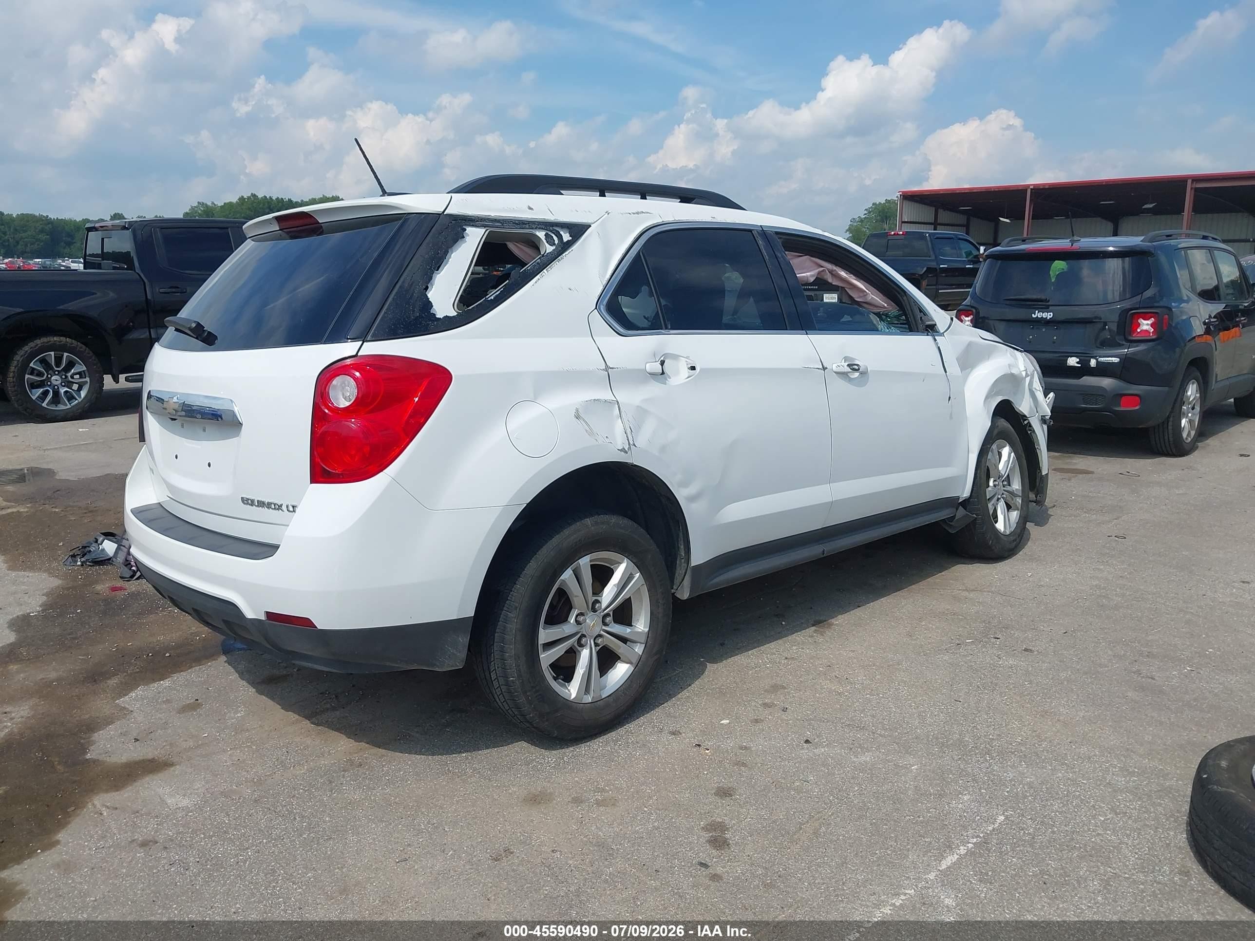 2015 Chevrolet Equinox Lt White vin: 2GNALBEK1F6384069