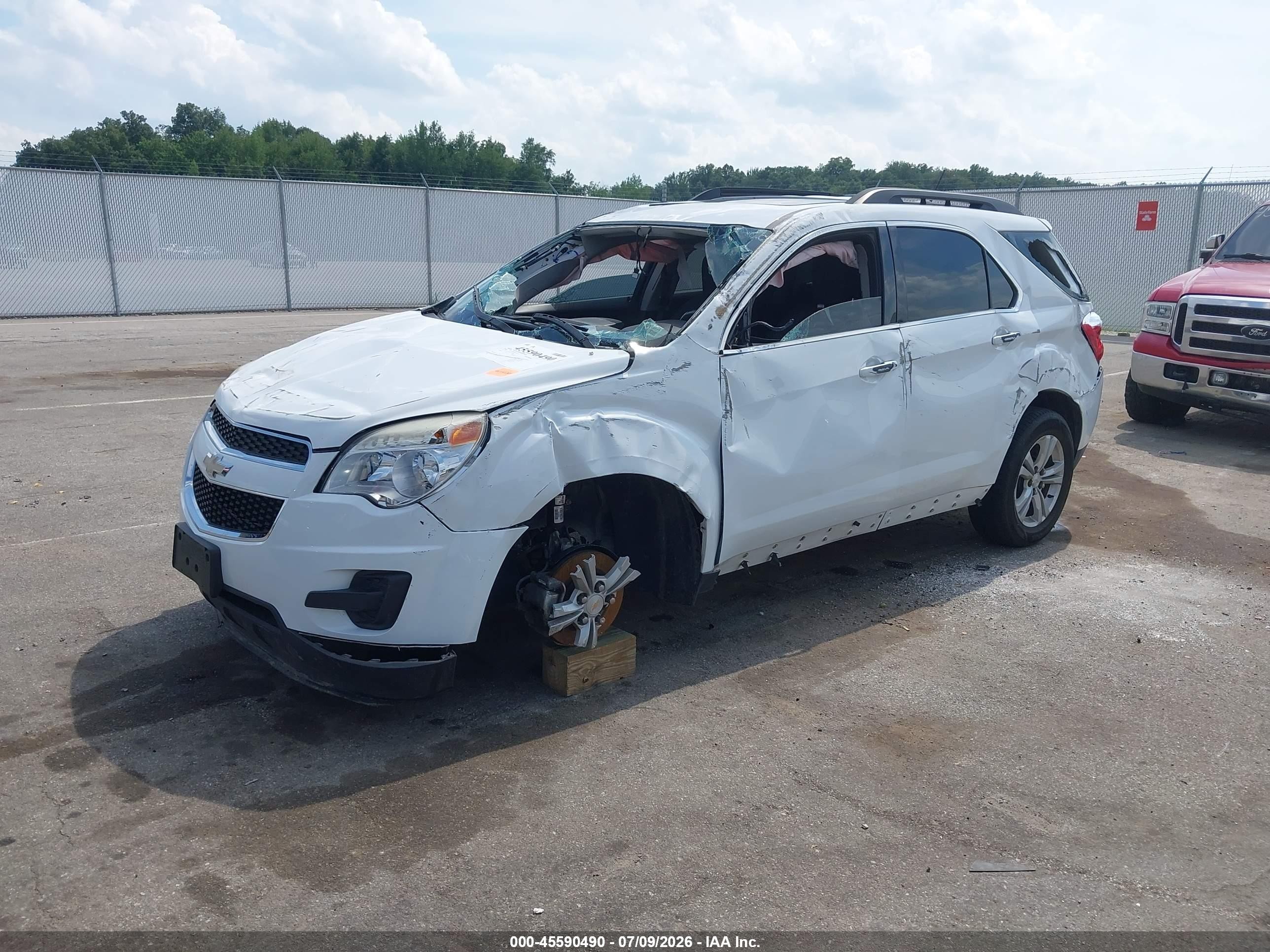 2015 Chevrolet Equinox Lt White vin: 2GNALBEK1F6384069