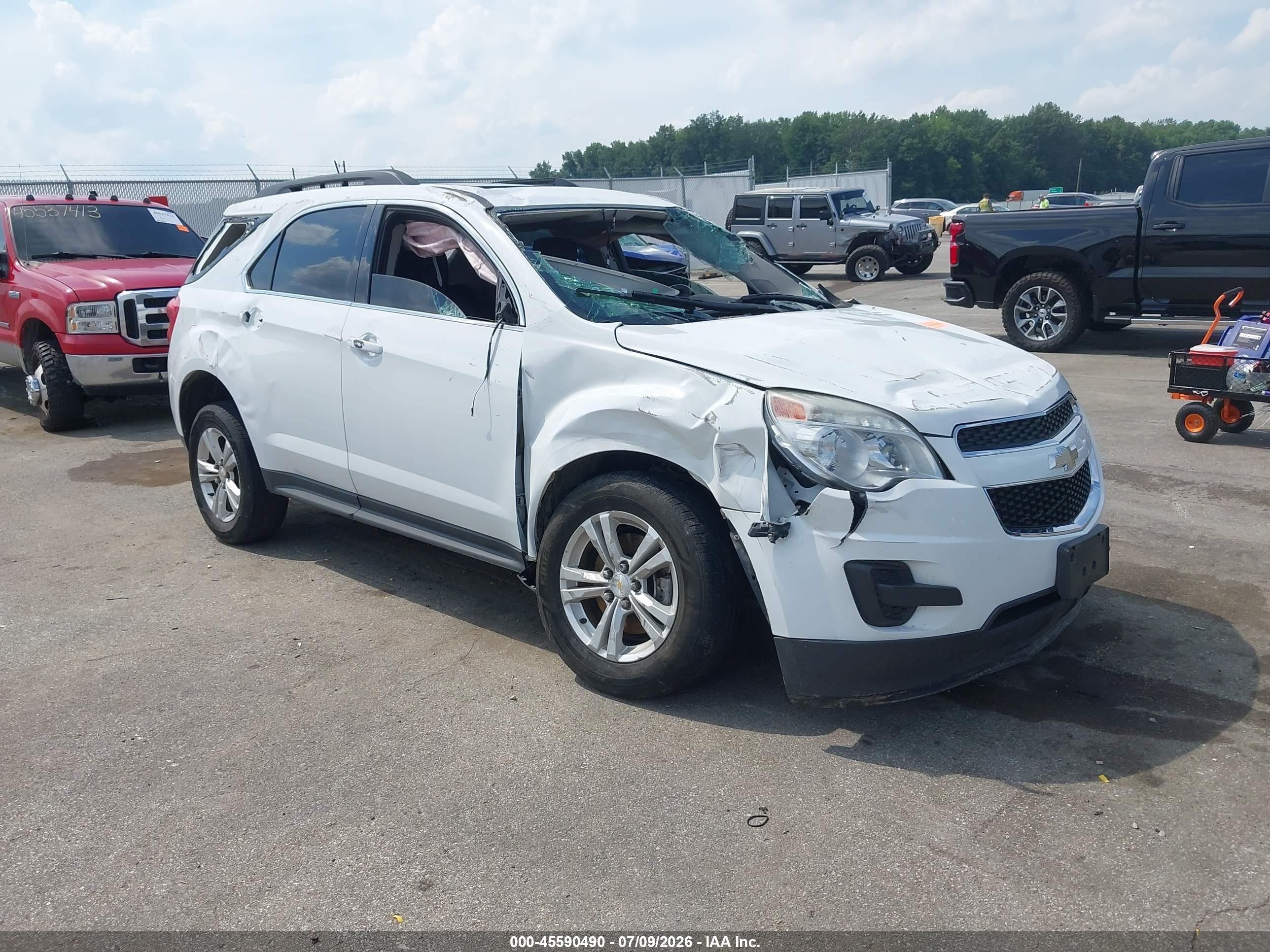 2015 Chevrolet Equinox Lt White vin: 2GNALBEK1F6384069