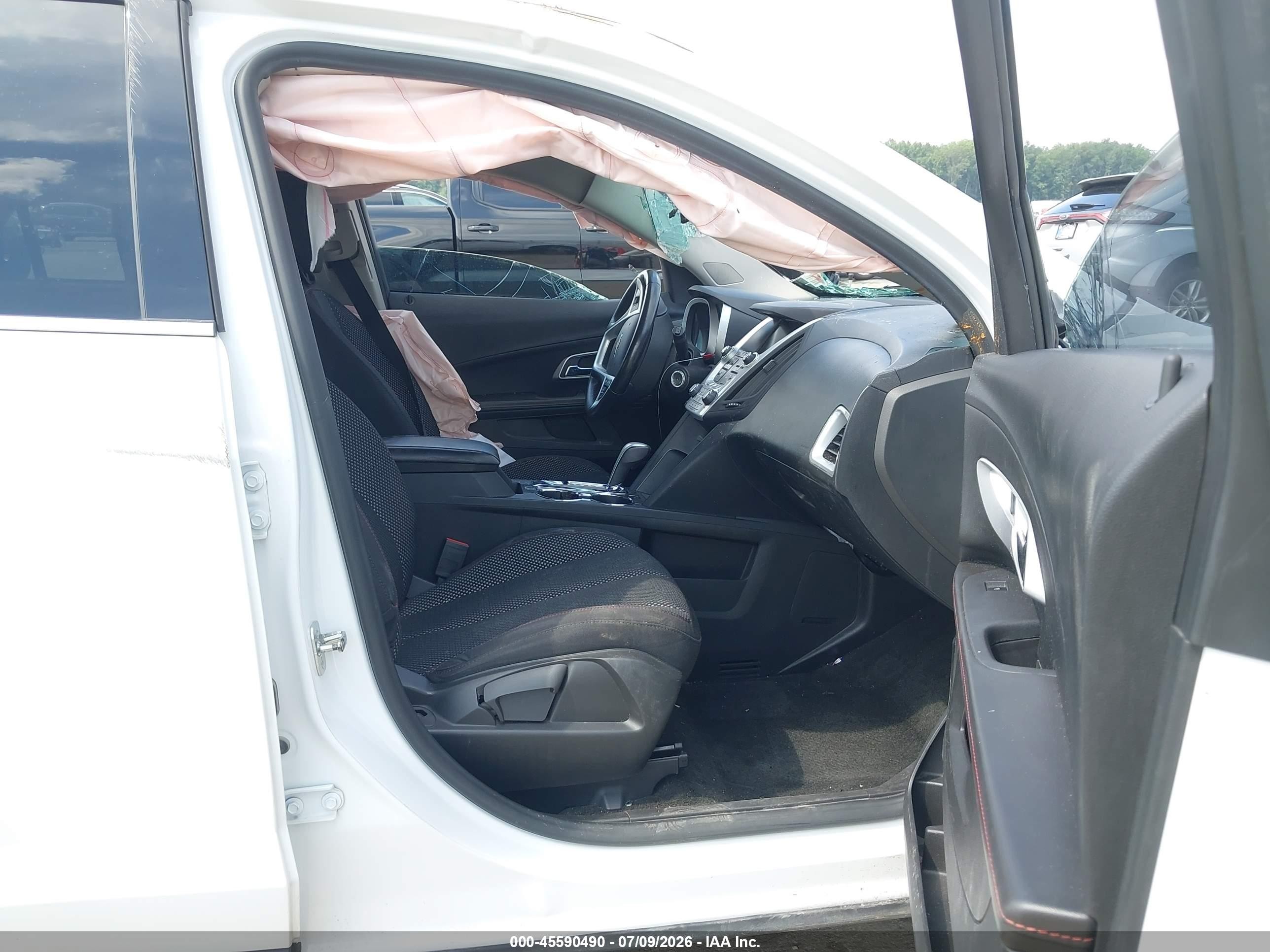 2015 Chevrolet Equinox Lt White vin: 2GNALBEK1F6384069