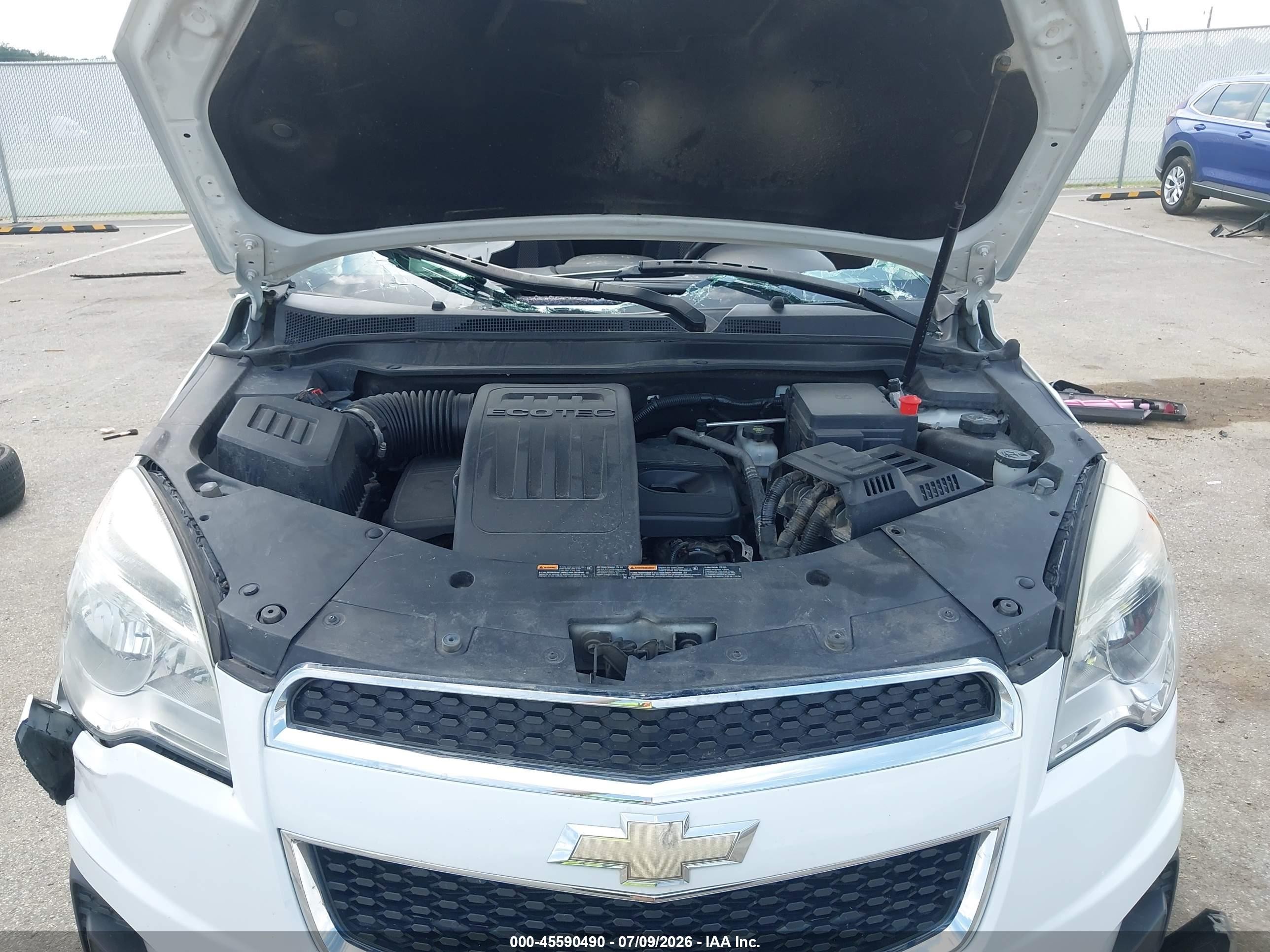 2015 Chevrolet Equinox Lt White vin: 2GNALBEK1F6384069