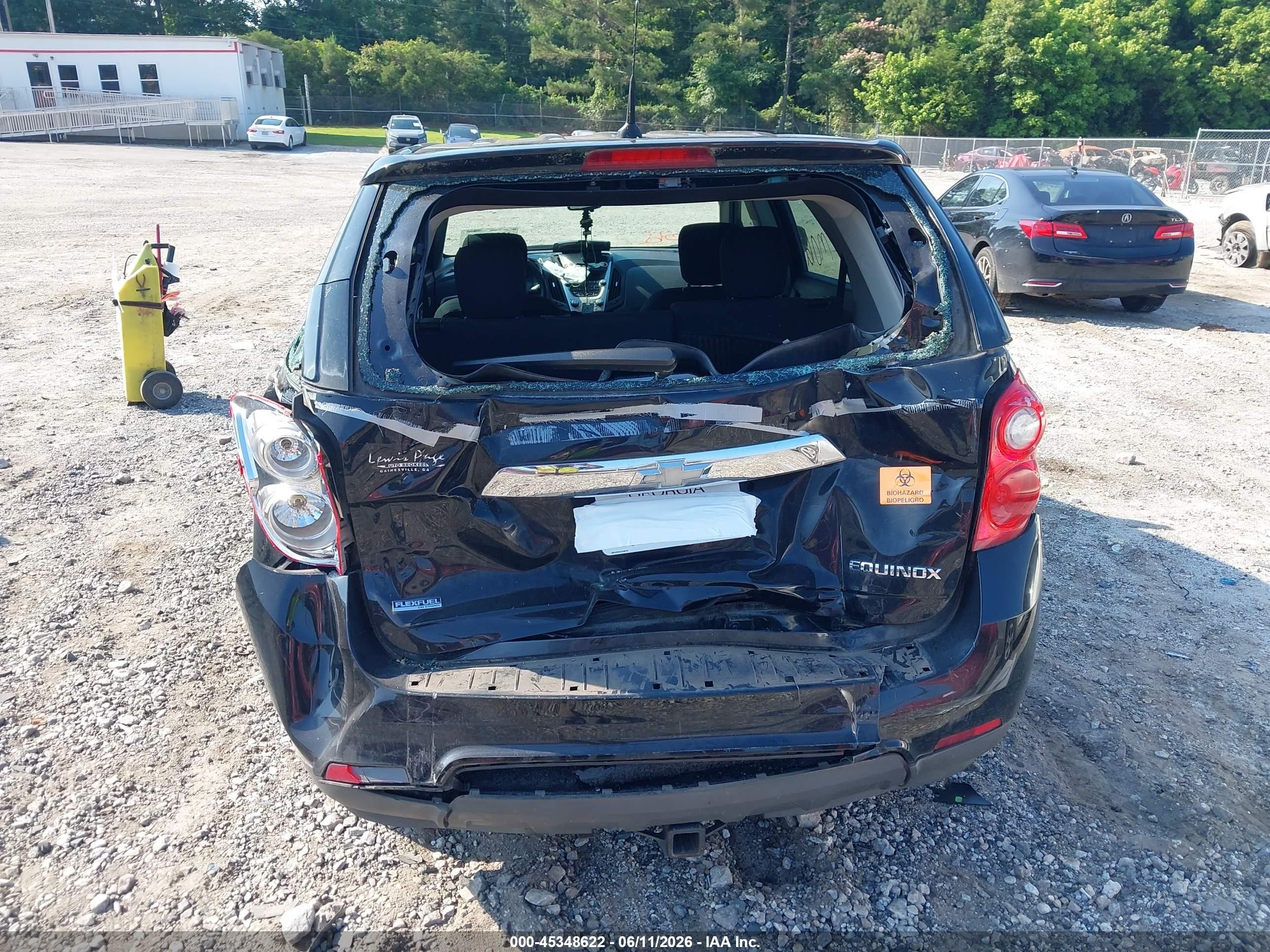 2012 Chevrolet Equinox Ls Black vin: 2GNALBEK2C6182191