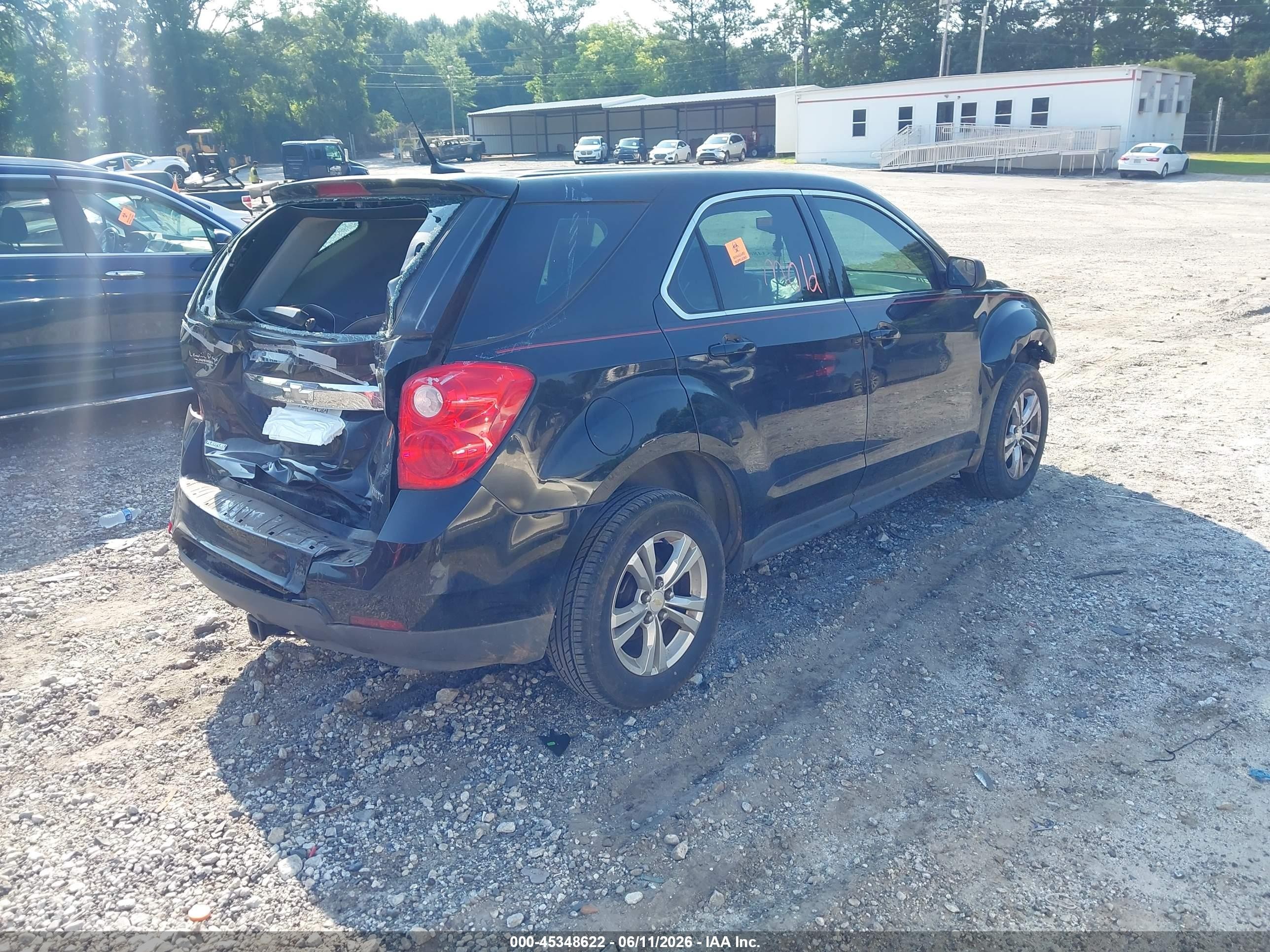 2012 Chevrolet Equinox Ls Black vin: 2GNALBEK2C6182191