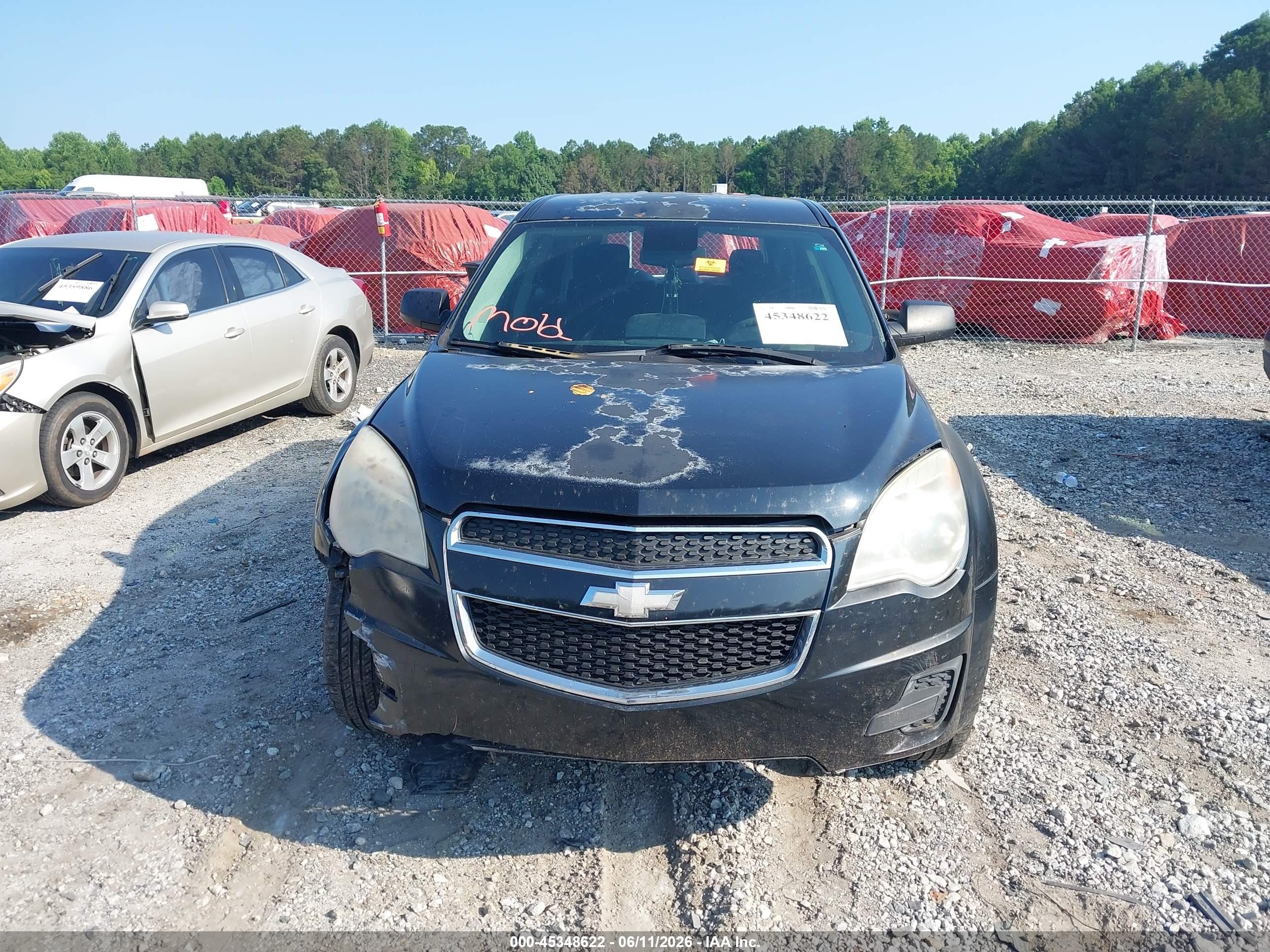 2012 Chevrolet Equinox Ls Black vin: 2GNALBEK2C6182191