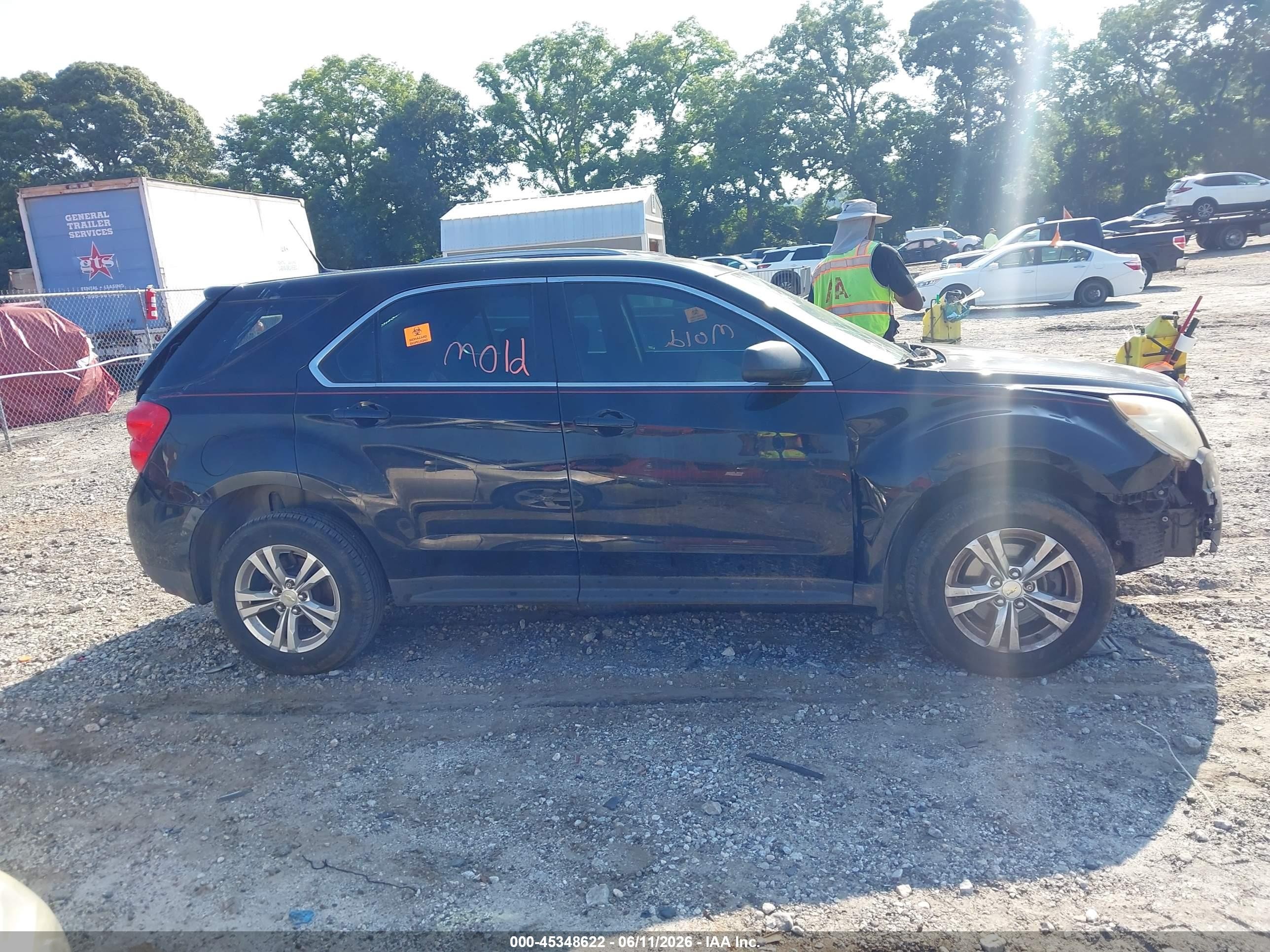 2012 Chevrolet Equinox Ls Black vin: 2GNALBEK2C6182191