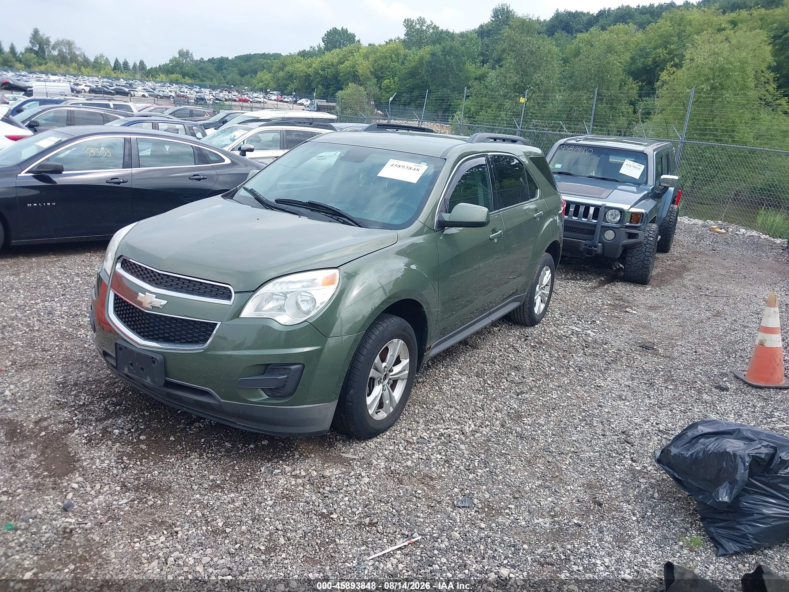 2015 Chevrolet Equinox Lt Green vin: 2GNALBEK2F6220491