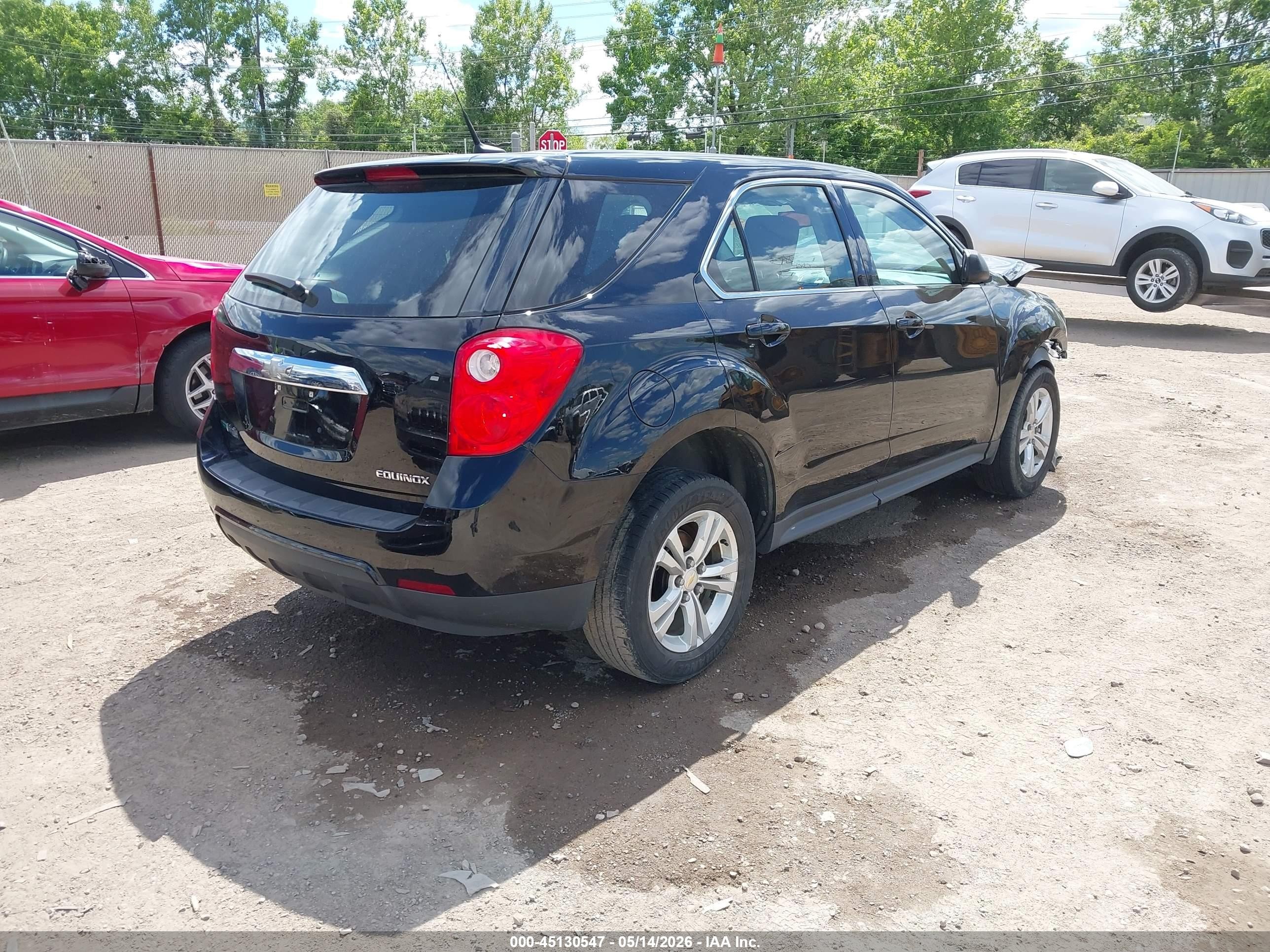 2012 Chevrolet Equinox Ls Black vin: 2GNALBEK3C1127309
