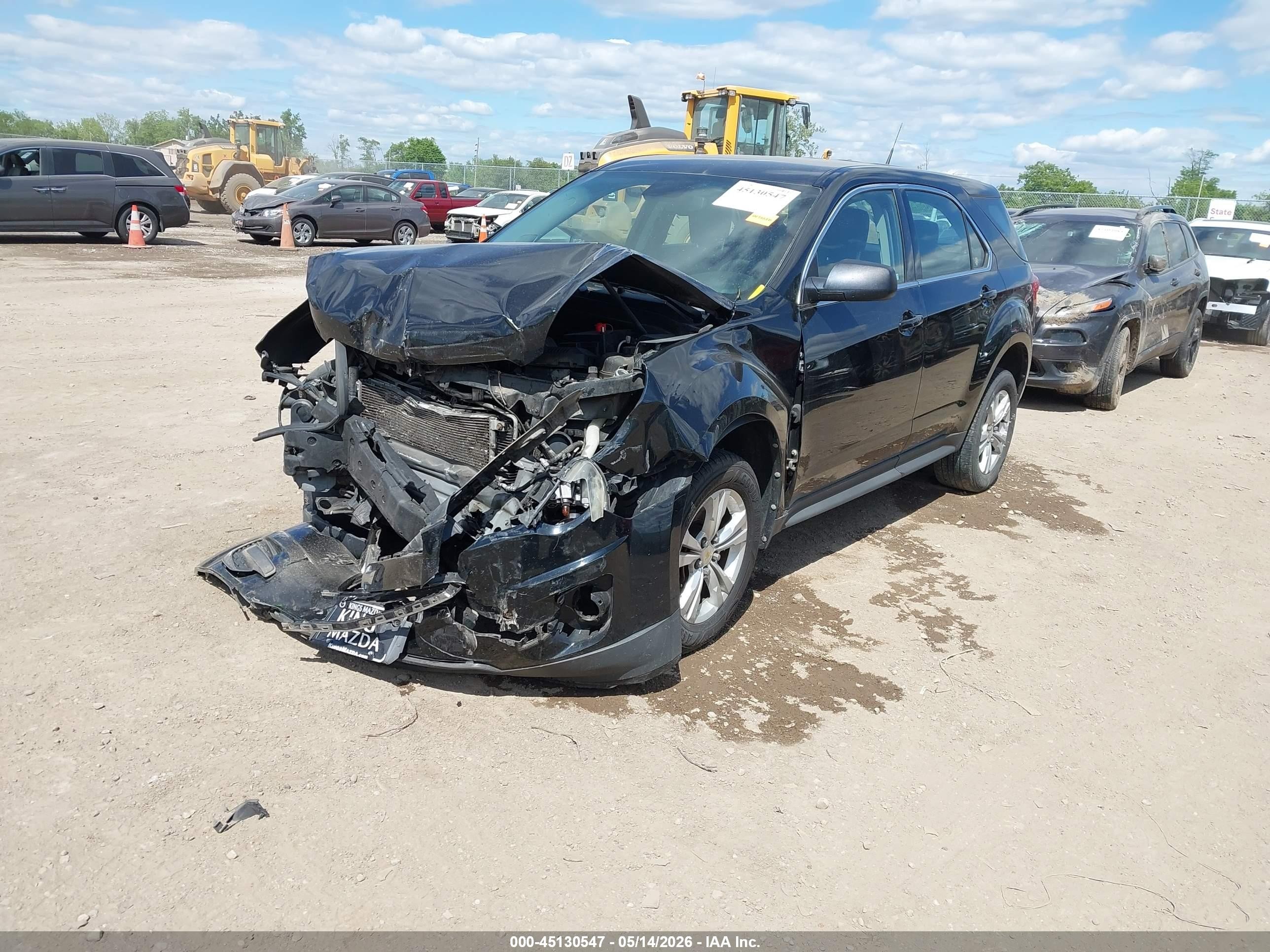 2012 Chevrolet Equinox Ls Black vin: 2GNALBEK3C1127309