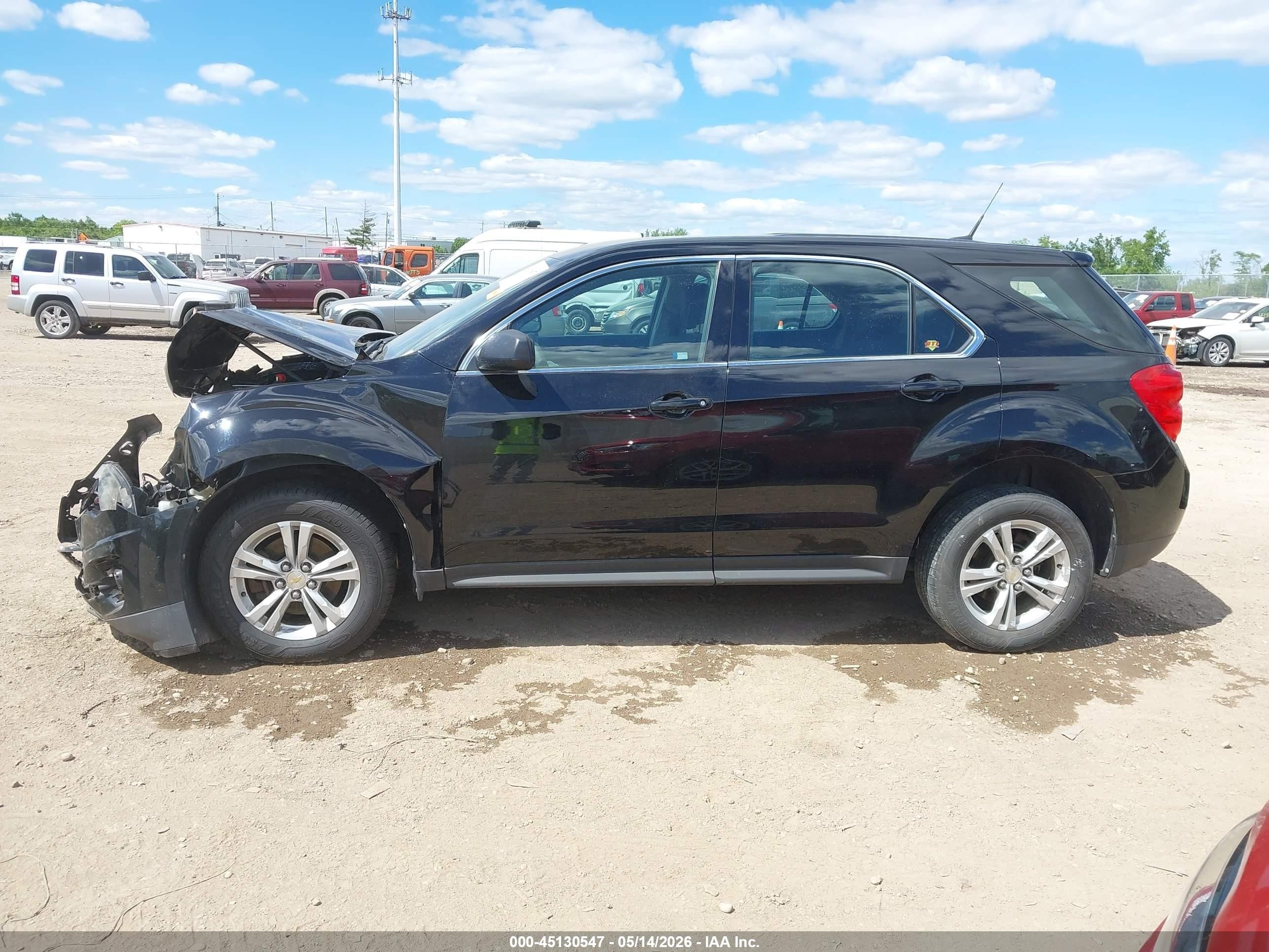 2012 Chevrolet Equinox Ls Black vin: 2GNALBEK3C1127309