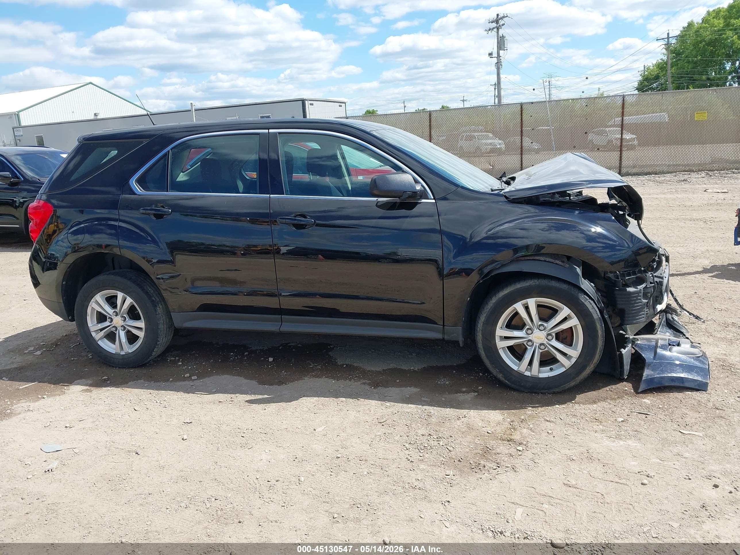 2012 Chevrolet Equinox Ls Black vin: 2GNALBEK3C1127309