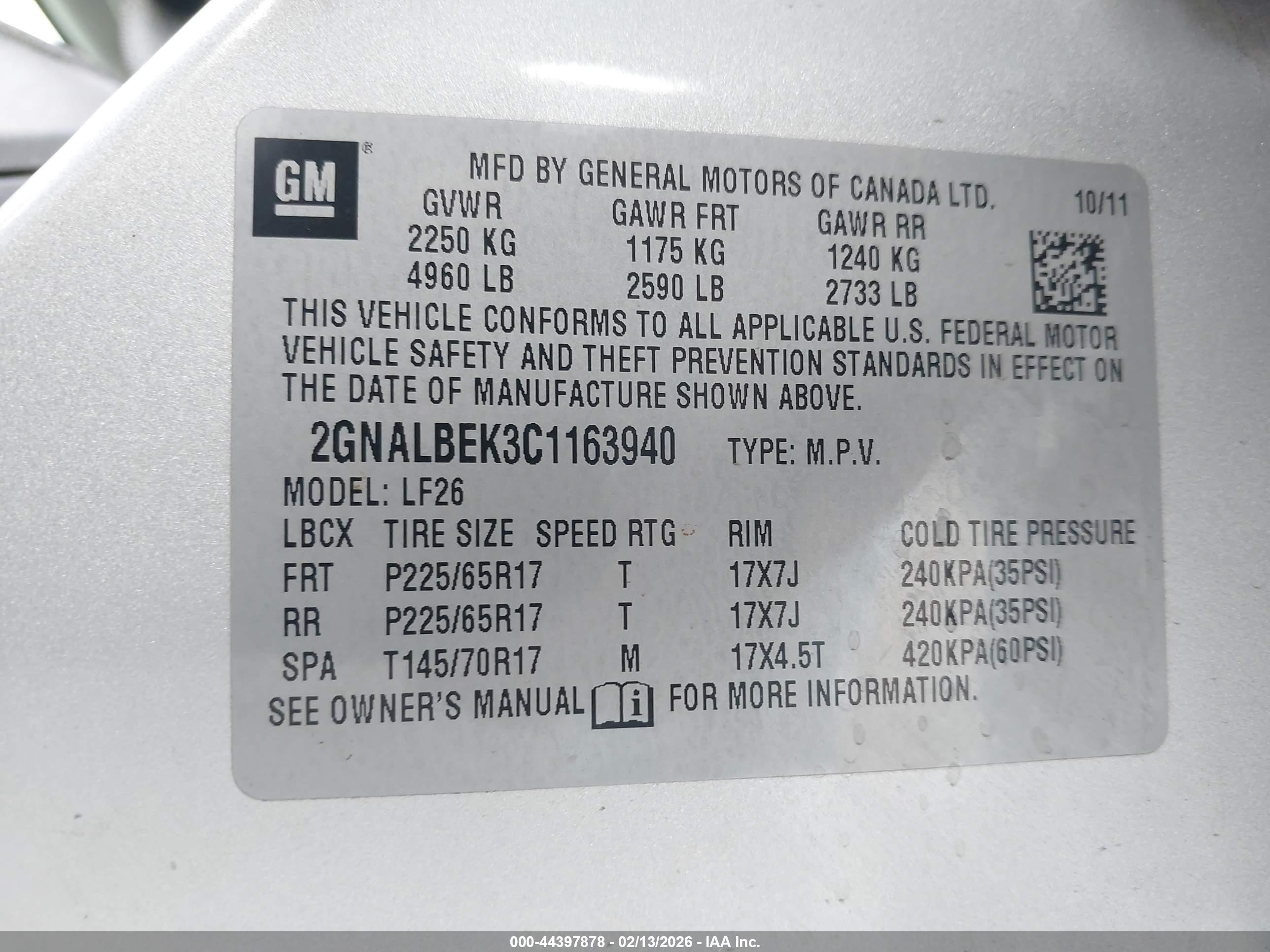 2012 Chevrolet Equinox Ls Серебряный vin: 2GNALBEK3C1163940