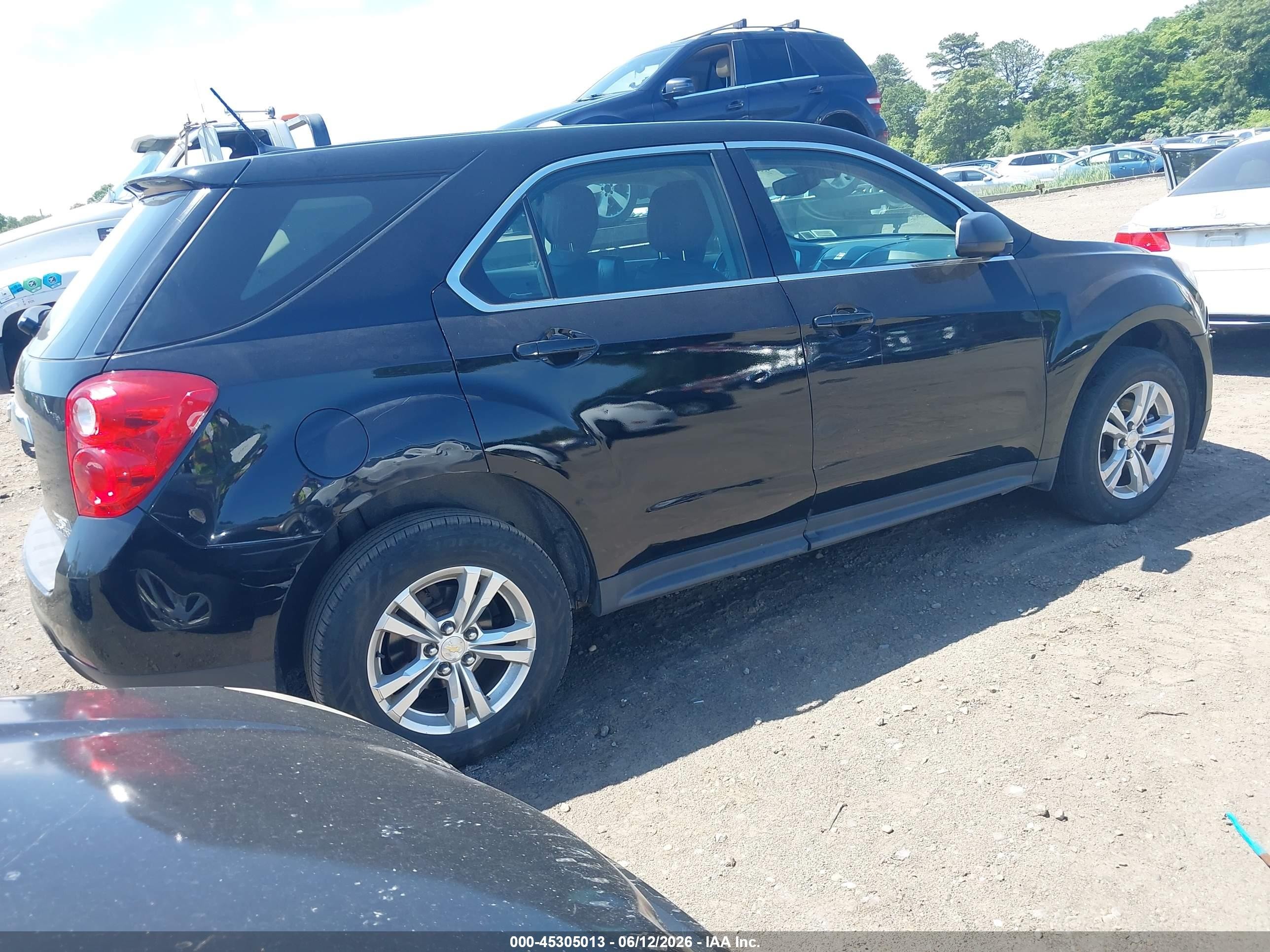 2013 Chevrolet Equinox Ls Black vin: 2GNALBEK3D1269130