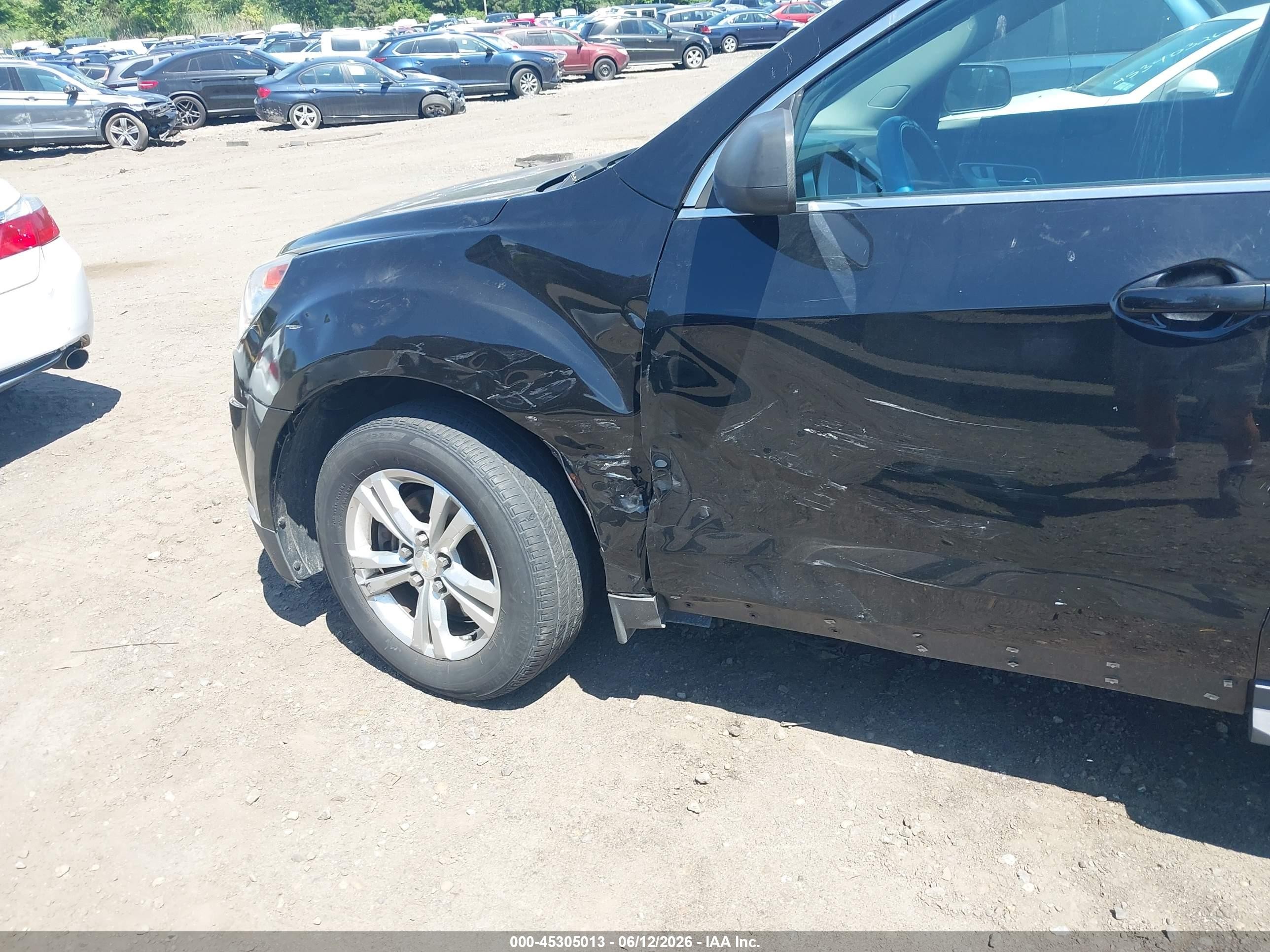 2013 Chevrolet Equinox Ls Black vin: 2GNALBEK3D1269130