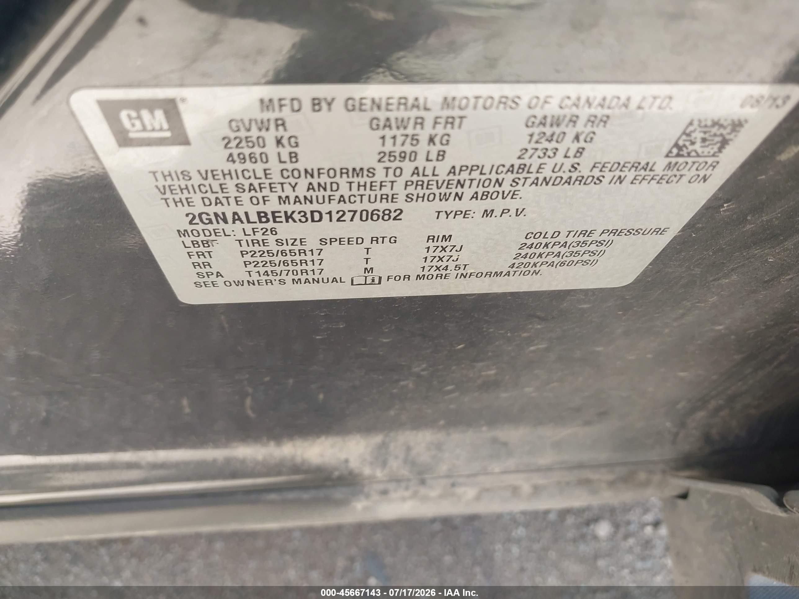 2013 Chevrolet Equinox Ls Gray vin: 2GNALBEK3D1270682