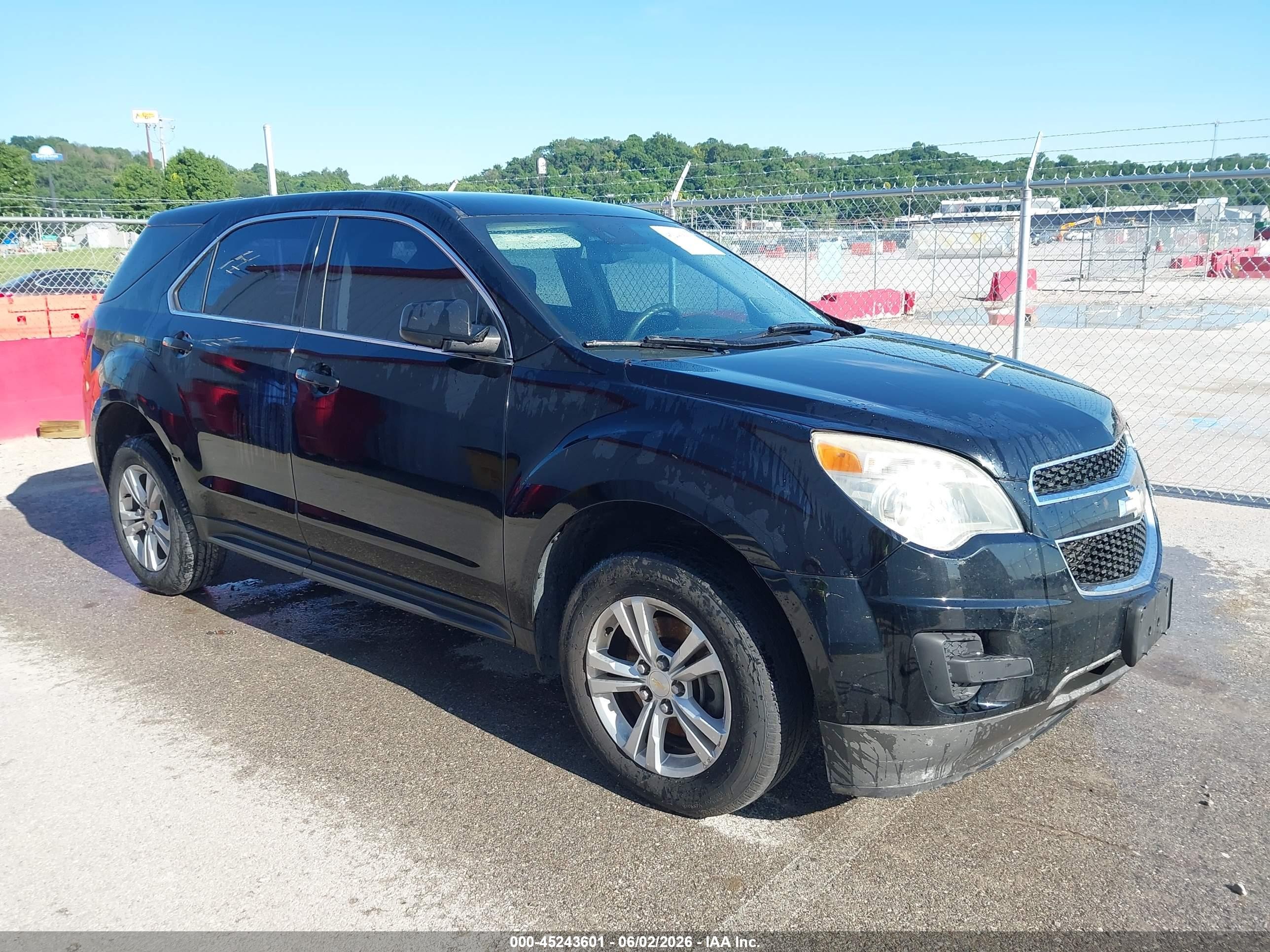 2013 Chevrolet Equinox Ls Black vin: 2GNALBEK3D1270701